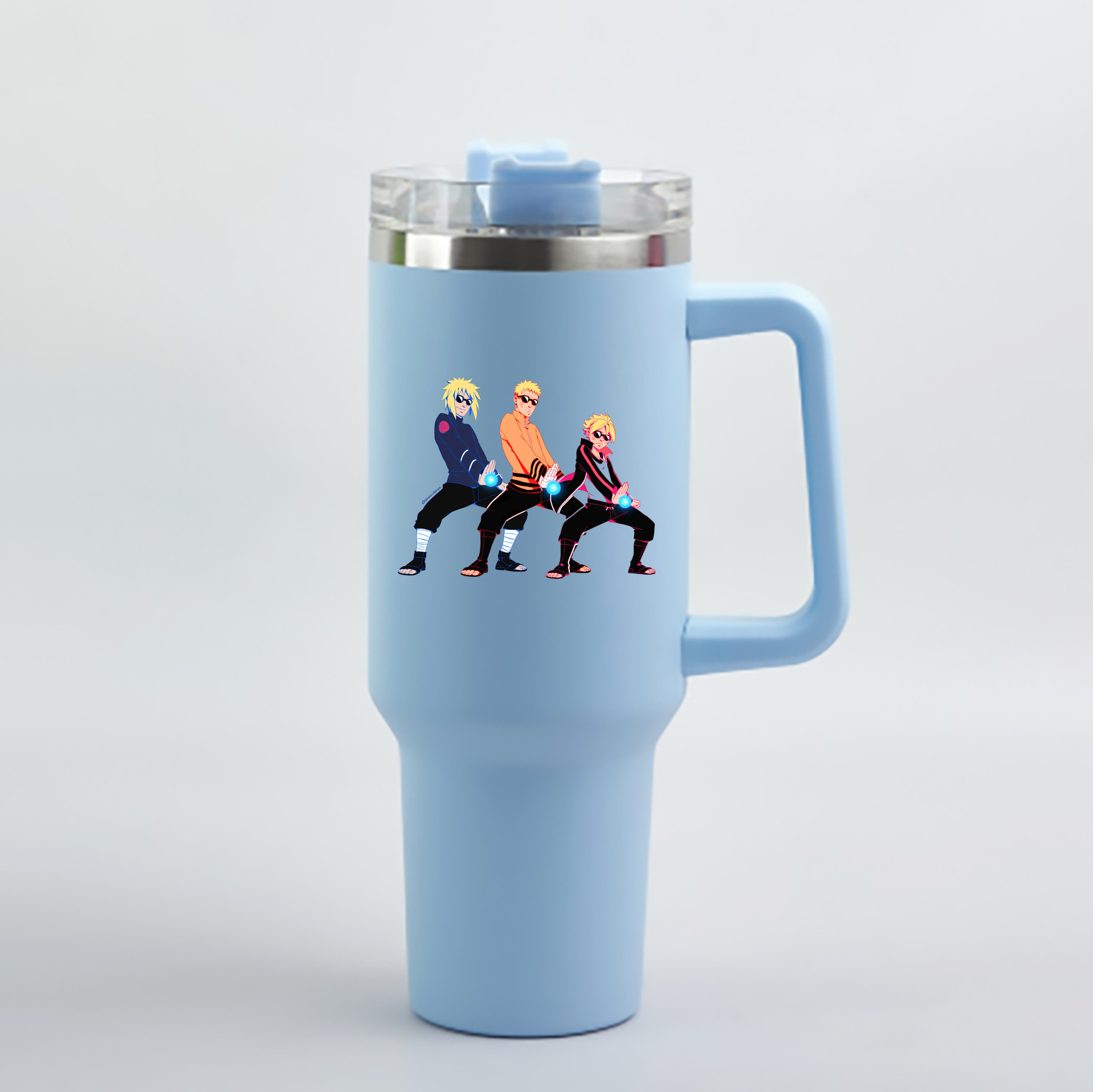 （画像用） NARUTO -ナルト- うずまき ナルト Uzumaki Naruto 1200mL車用タンブラー - クリスタルステッカー（プラスチックストロー付き）