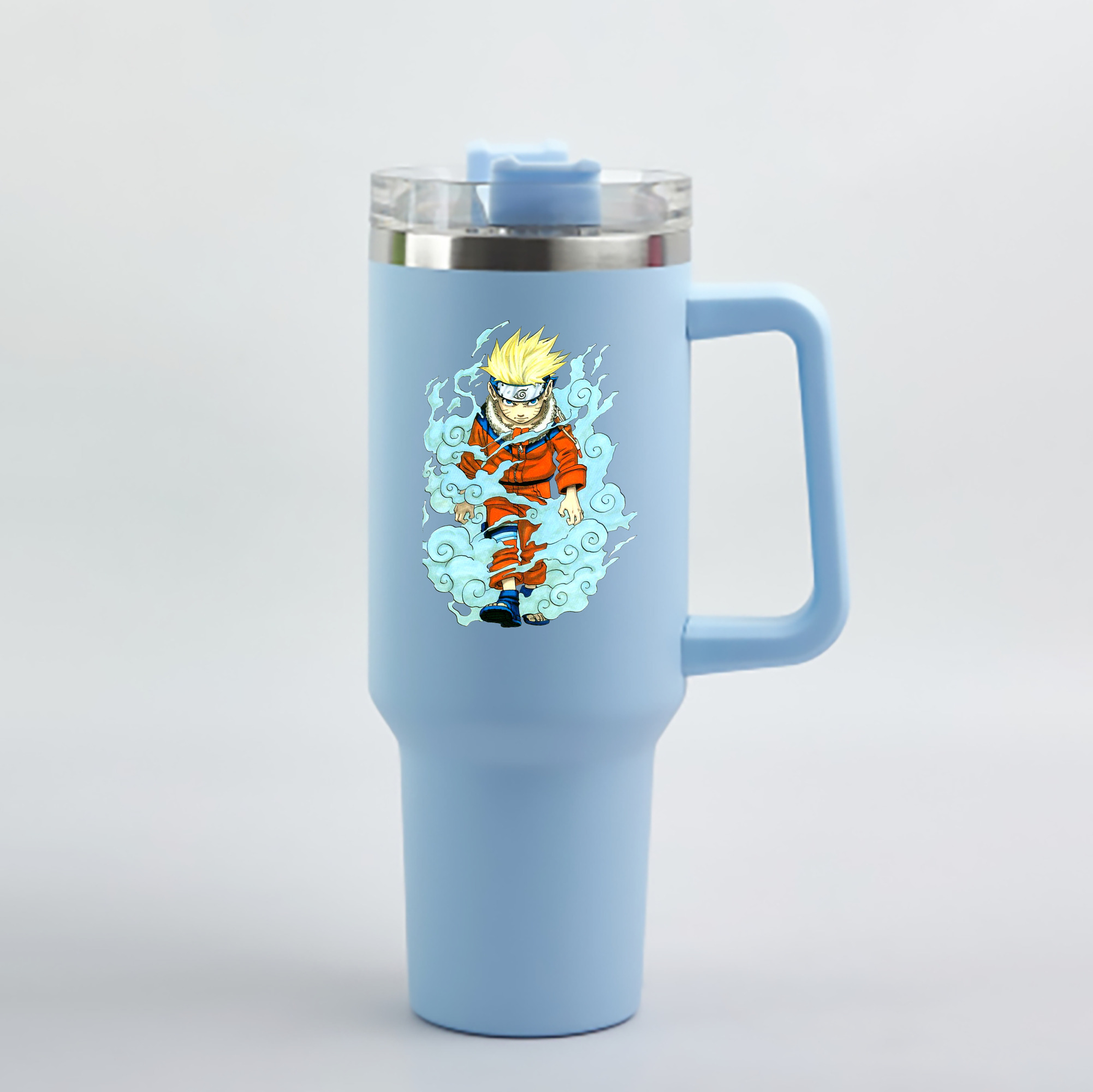 （画像用） NARUTO -ナルト- うずまき ナルト Uzumaki Naruto 1200mL車用タンブラー - クリスタルステッカー（プラスチックストロー付き）