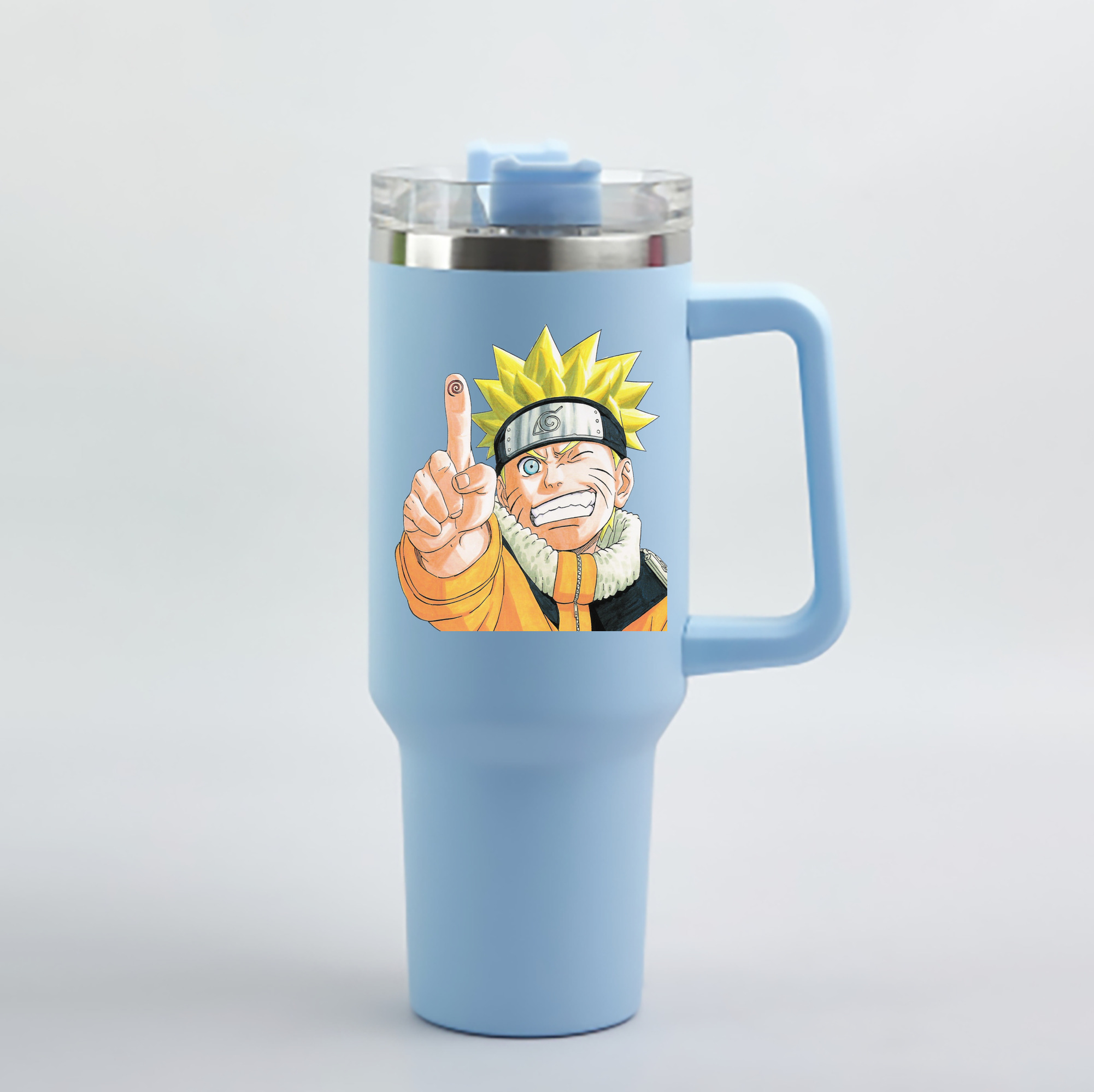 （画像用） NARUTO -ナルト- うずまき ナルト Uzumaki Naruto 1200mL車用タンブラー - クリスタルステッカー（プラスチックストロー付き）