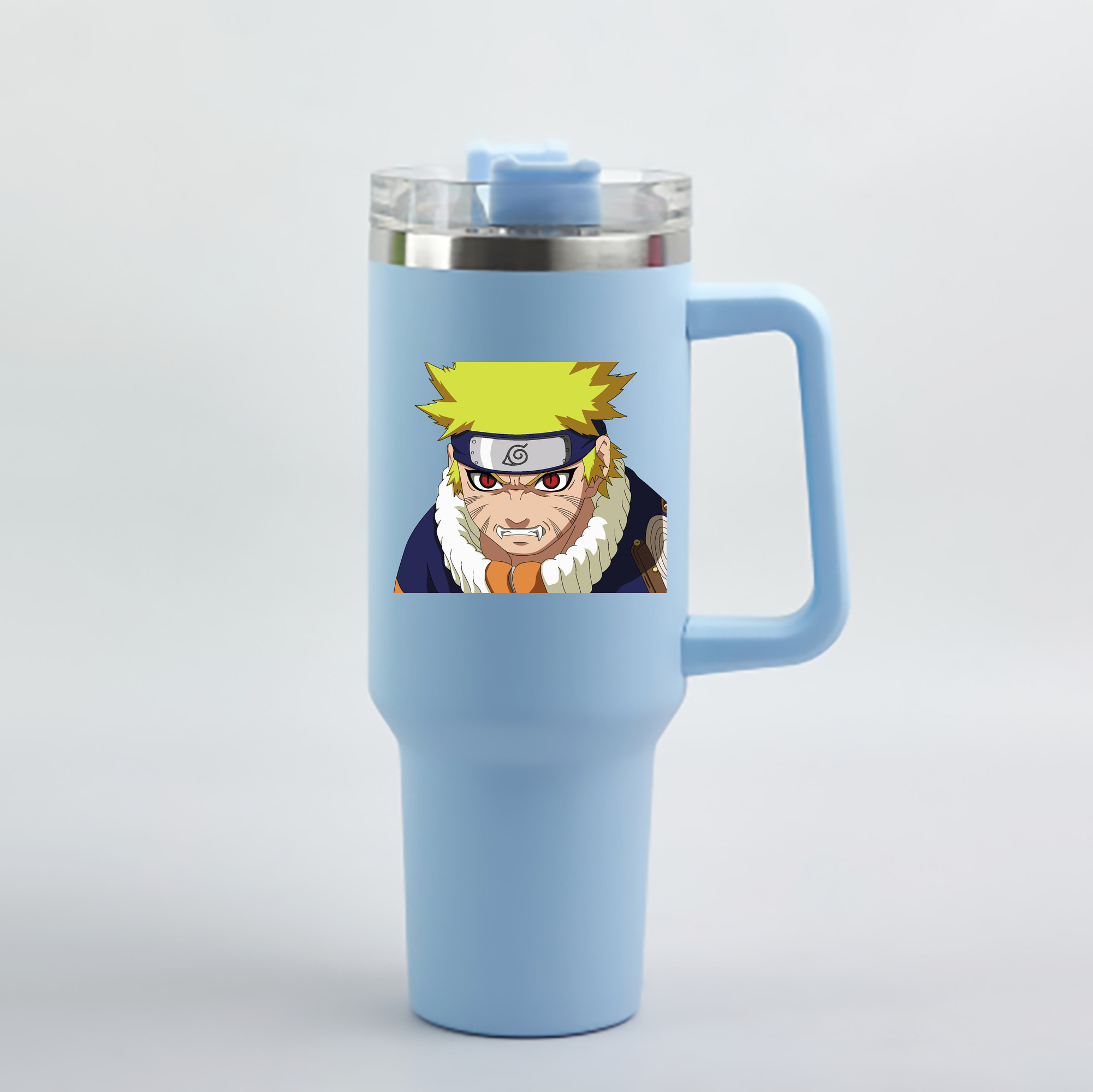 （画像用） NARUTO -ナルト- うずまき ナルト Uzumaki Naruto 1200mL車用タンブラー - クリスタルステッカー（プラスチックストロー付き）