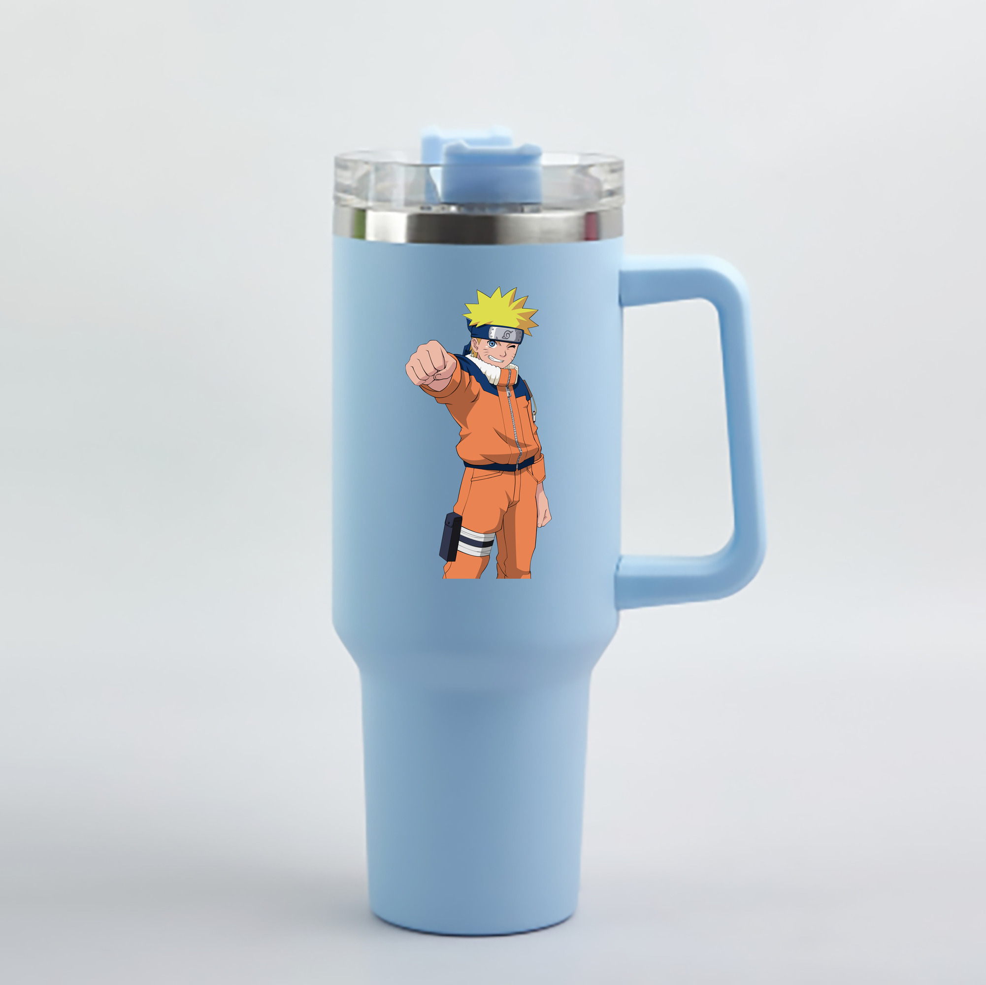 （画像用） NARUTO -ナルト- うずまき ナルト Uzumaki Naruto 1200mL車用タンブラー - クリスタルステッカー（プラスチックストロー付き）