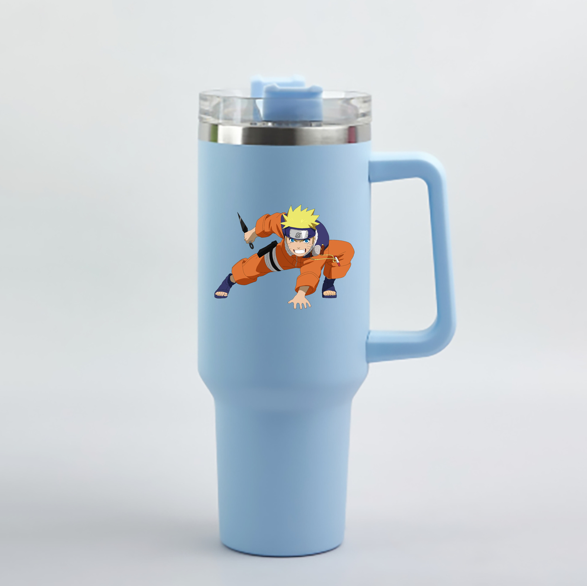 （画像用） NARUTO -ナルト- うずまき ナルト Uzumaki Naruto 1200mL車用タンブラー - クリスタルステッカー（プラスチックストロー付き）