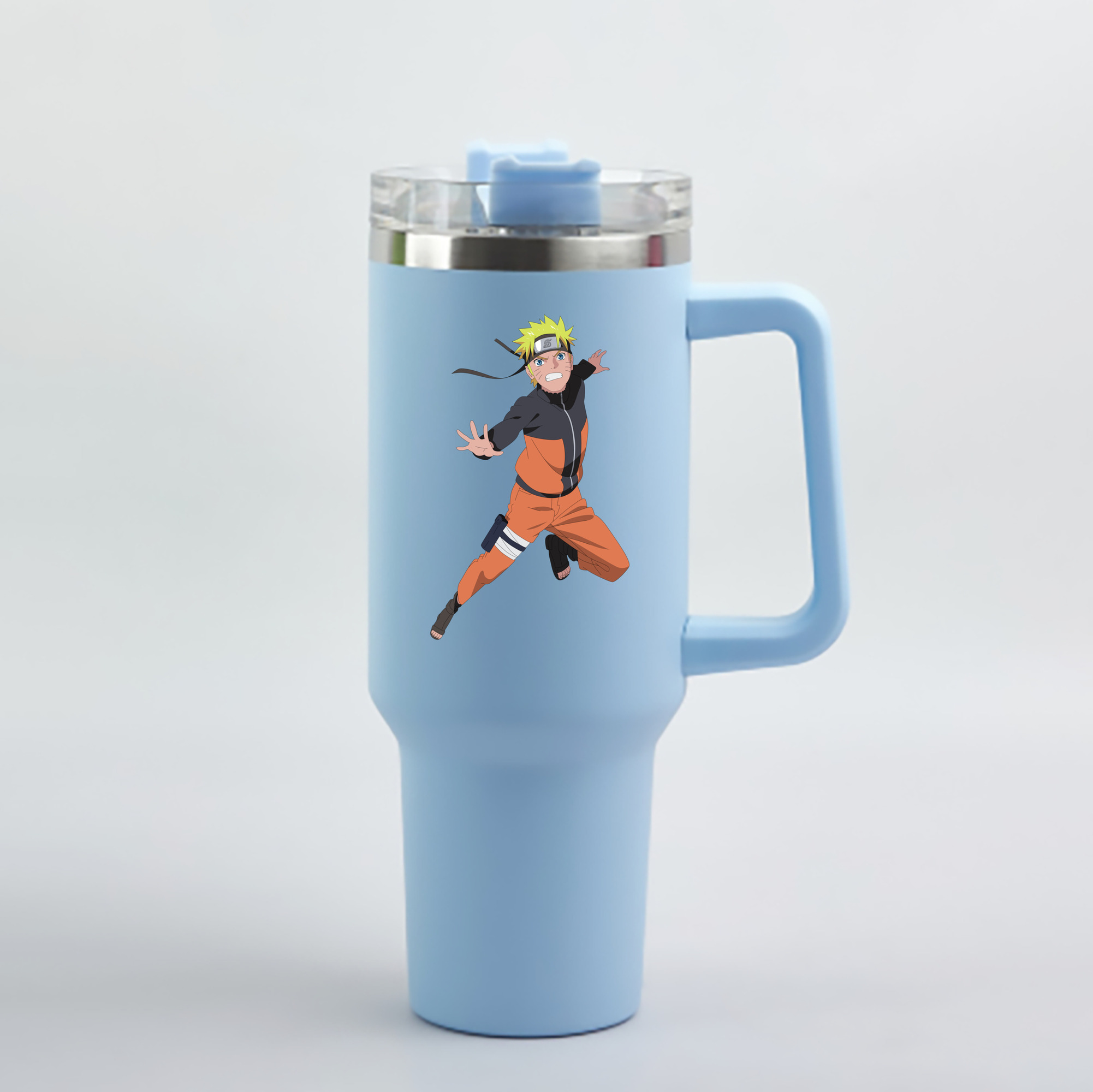 （画像用） NARUTO -ナルト- うずまき ナルト Uzumaki Naruto 1200mL車用タンブラー - クリスタルステッカー（プラスチックストロー付き）