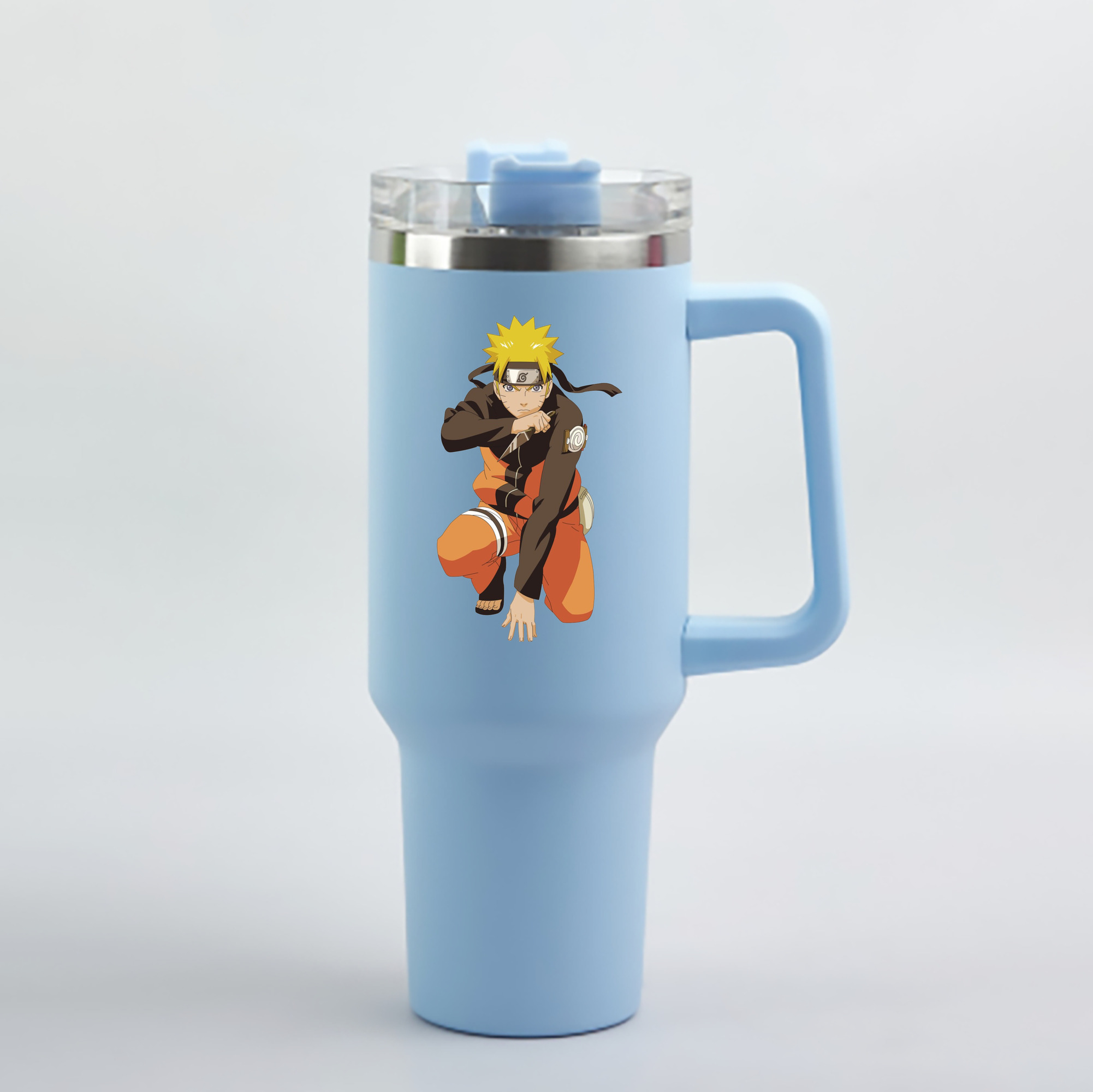（画像用） NARUTO -ナルト- うずまき ナルト Uzumaki Naruto 1200mL車用タンブラー - クリスタルステッカー（プラスチックストロー付き）