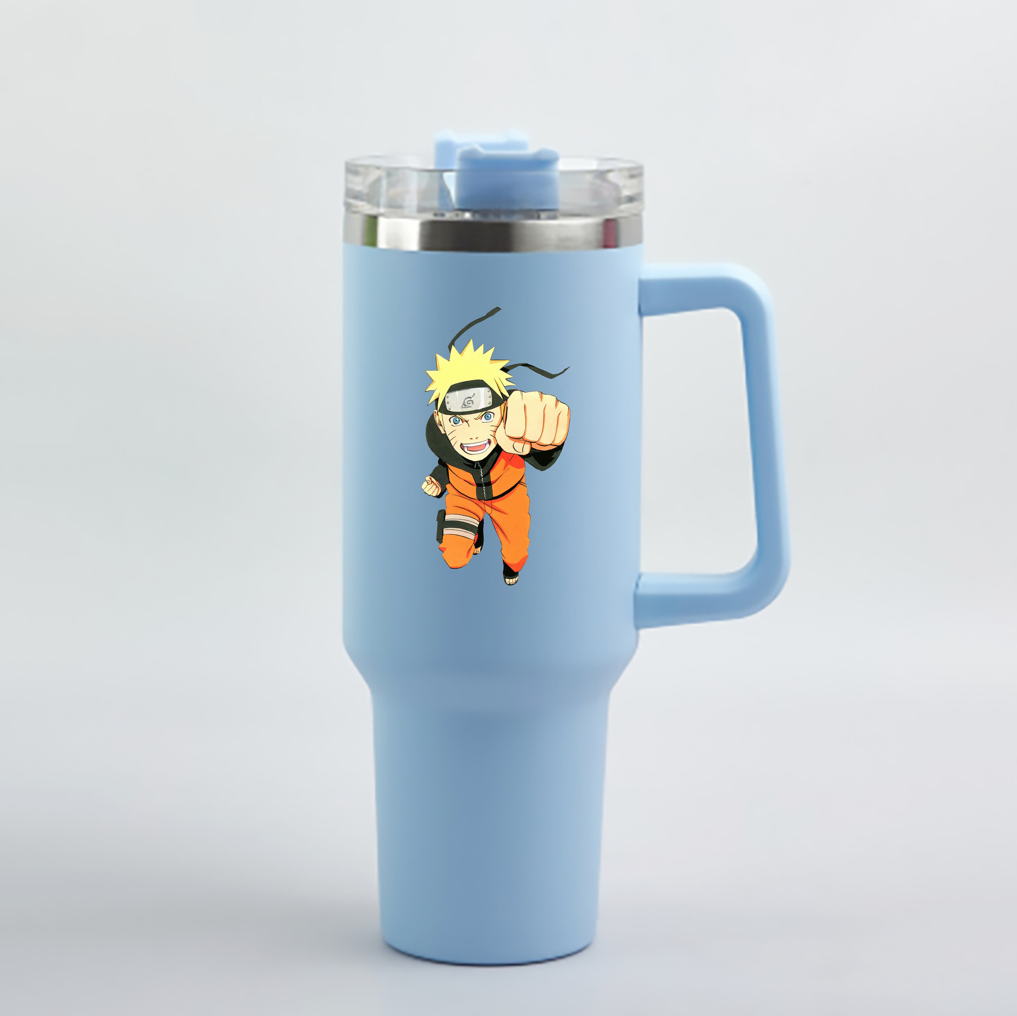 （画像用） NARUTO -ナルト- うずまき ナルト Uzumaki Naruto 1200mL車用タンブラー - クリスタルステッカー（プラスチックストロー付き）