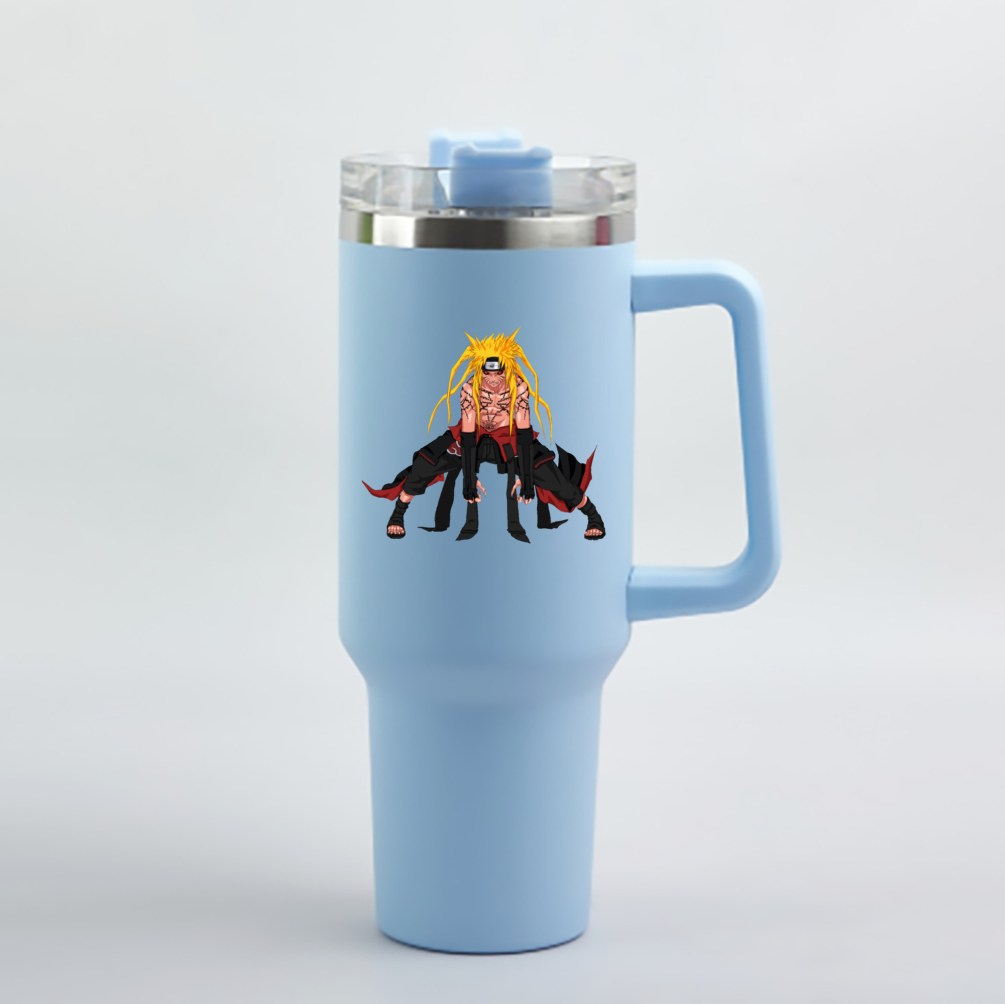 （画像用） NARUTO -ナルト- うずまき ナルト Uzumaki Naruto 1200mL車用タンブラー - クリスタルステッカー（プラスチックストロー付き）