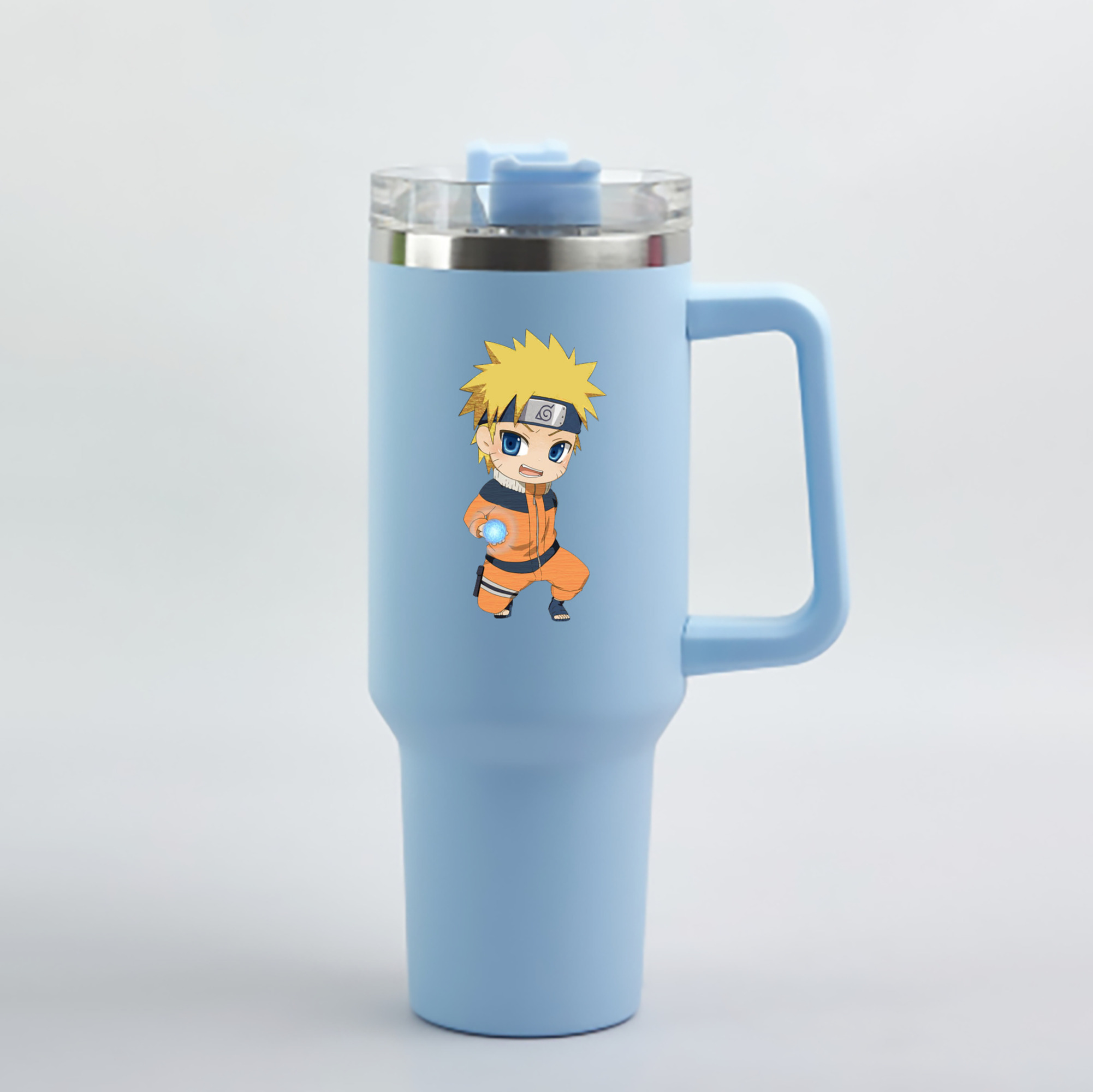 （画像用） NARUTO -ナルト- うずまき ナルト Uzumaki Naruto 1200mL車用タンブラー - クリスタルステッカー（プラスチックストロー付き）