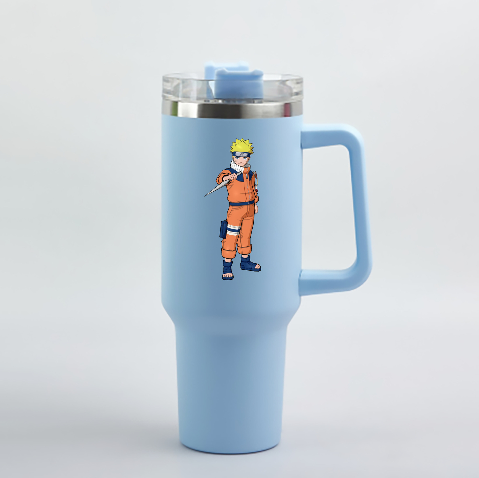（画像用） NARUTO -ナルト- うずまき ナルト Uzumaki Naruto 1200mL車用タンブラー - クリスタルステッカー（プラスチックストロー付き）
