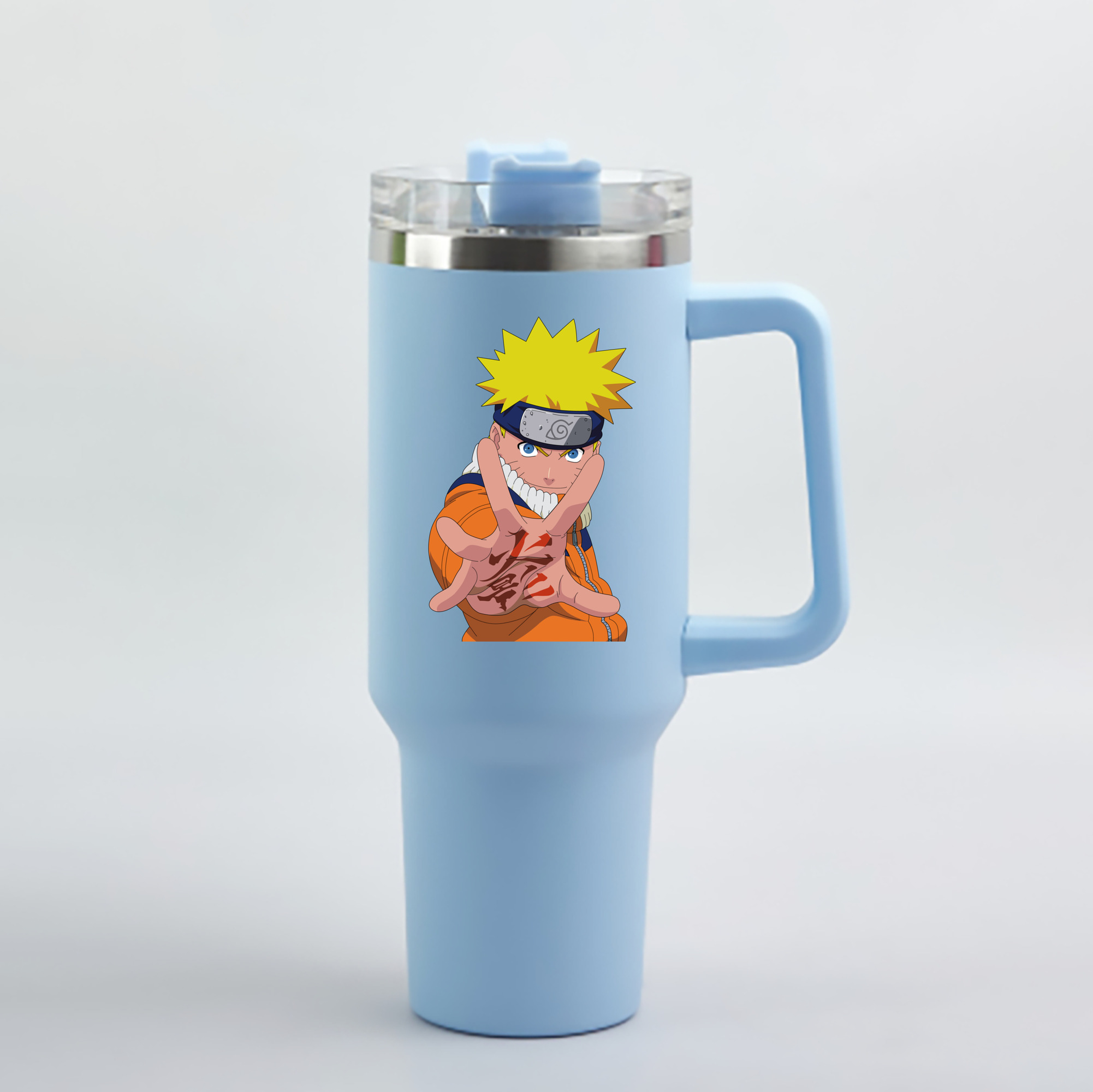 （画像用） NARUTO -ナルト- うずまき ナルト Uzumaki Naruto 1200mL車用タンブラー - クリスタルステッカー（プラスチックストロー付き）
