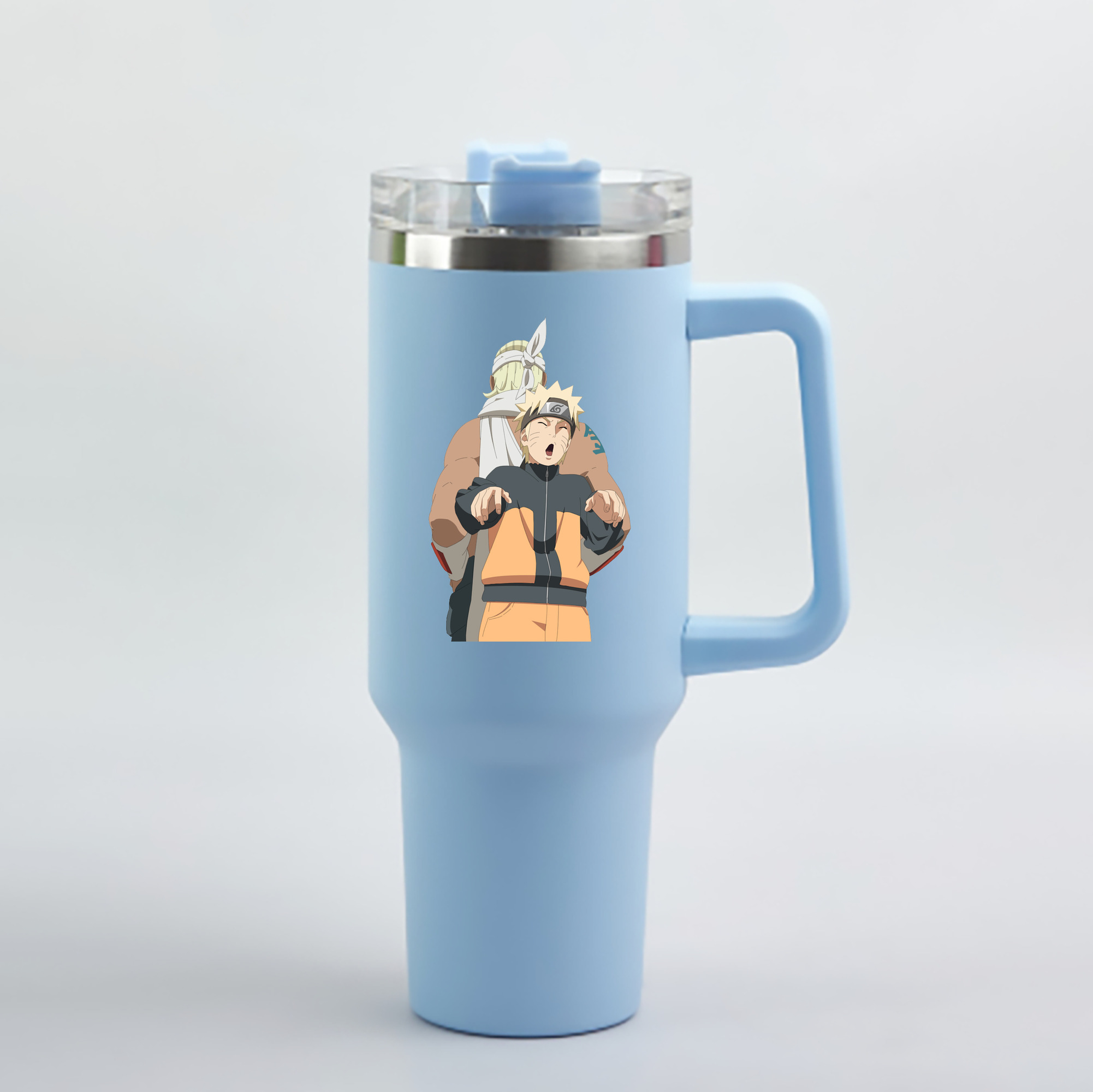 （画像用） NARUTO -ナルト- うずまき ナルト Uzumaki Naruto 1200mL車用タンブラー - クリスタルステッカー（プラスチックストロー付き）