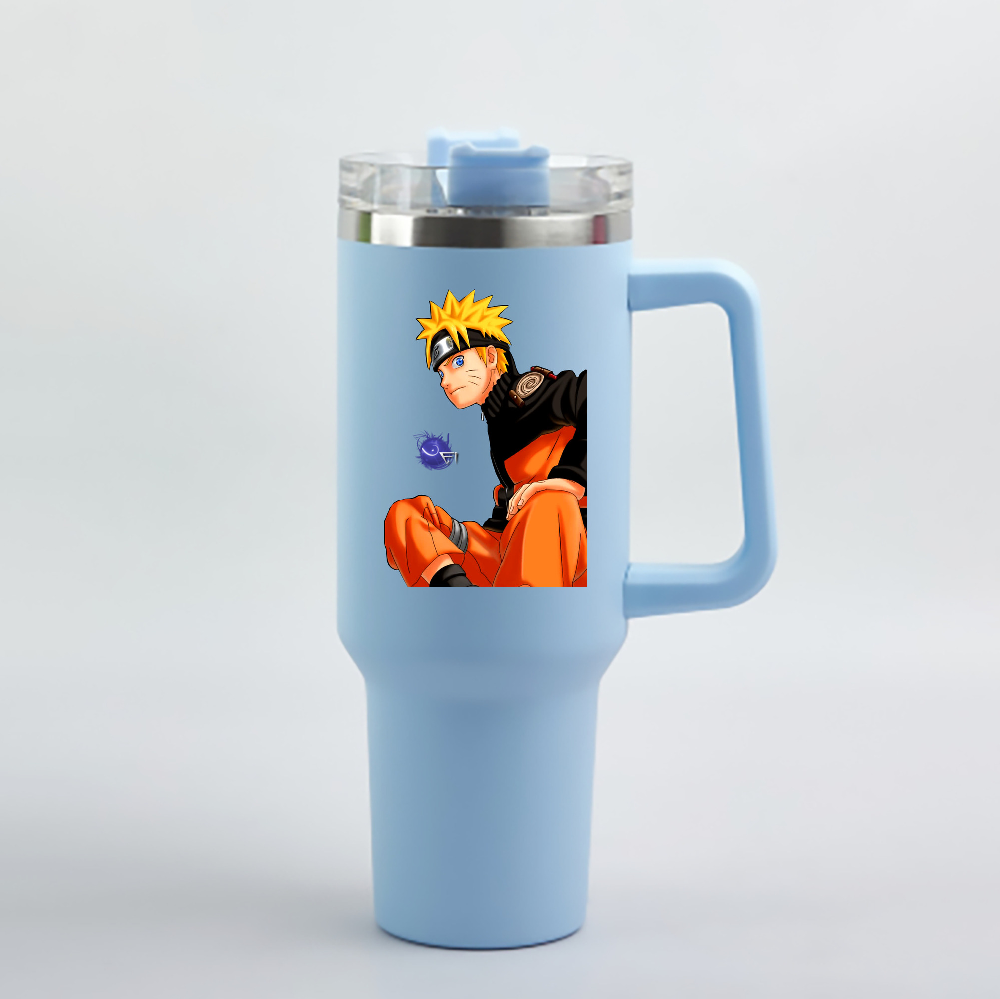 （画像用） NARUTO -ナルト- うずまき ナルト Uzumaki Naruto 1200mL車用タンブラー - クリスタルステッカー（プラスチックストロー付き）