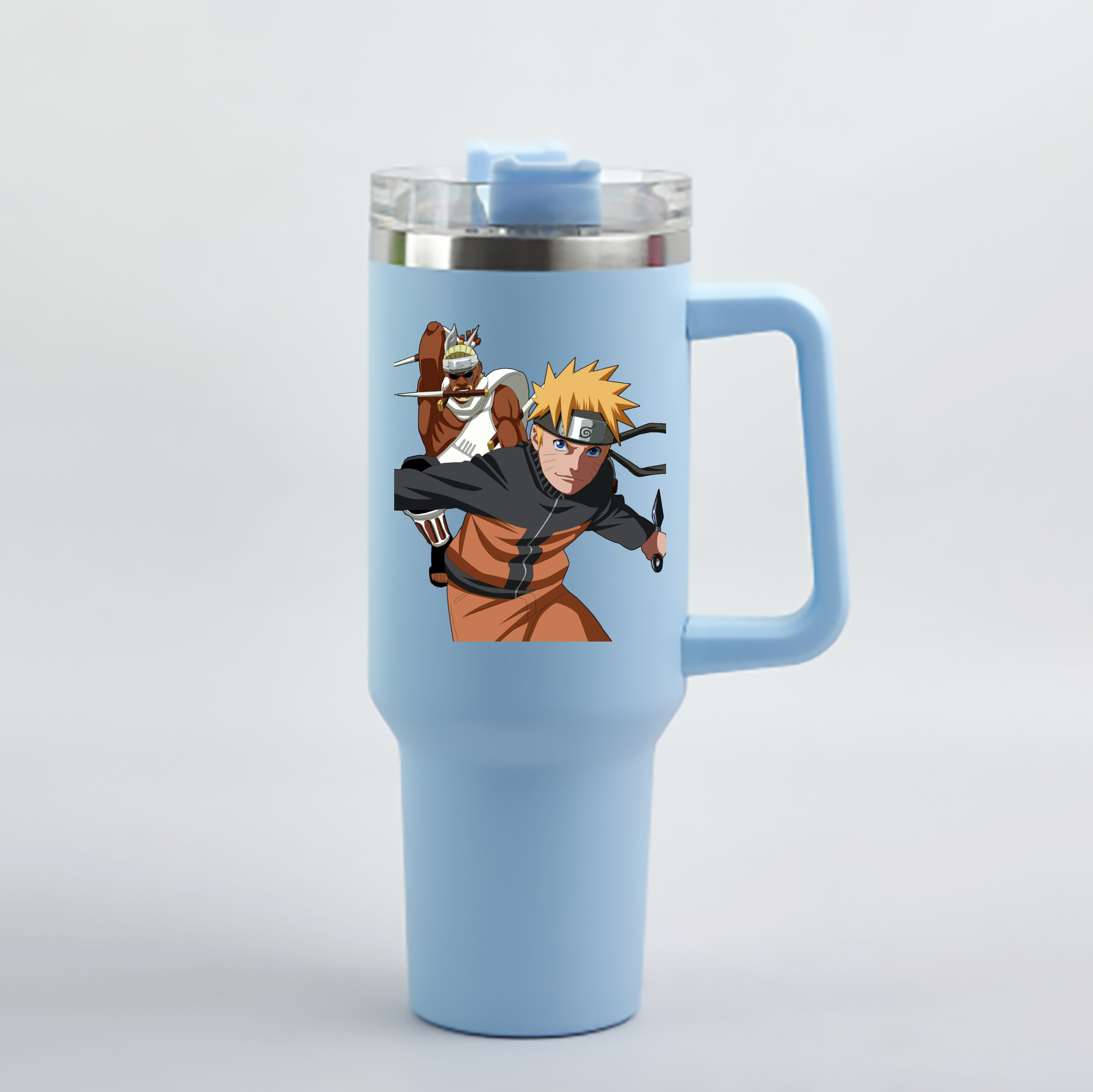 （画像用） NARUTO -ナルト- うずまき ナルト Uzumaki Naruto 1200mL車用タンブラー - クリスタルステッカー（プラスチックストロー付き）