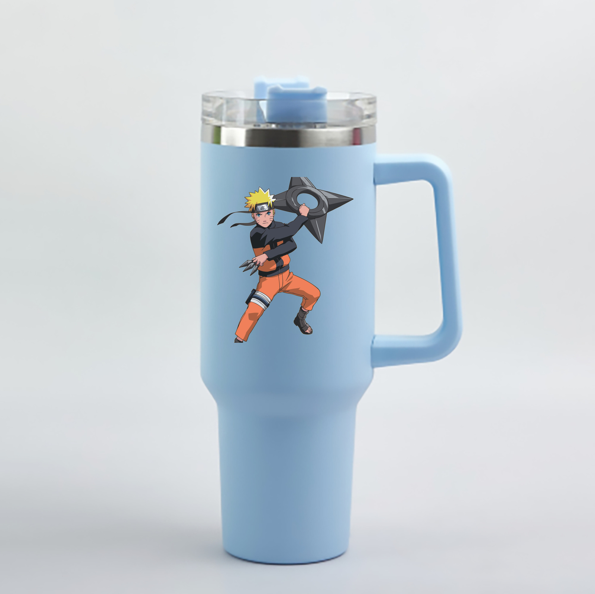 （画像用） NARUTO -ナルト- うずまき ナルト Uzumaki Naruto 1200mL車用タンブラー - クリスタルステッカー（プラスチックストロー付き）