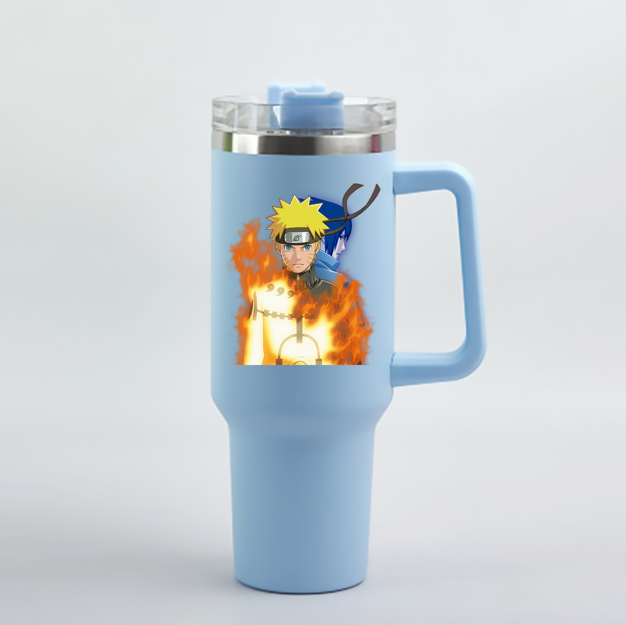 （画像用） NARUTO -ナルト- うずまき ナルト Uzumaki Naruto 1200mL車用タンブラー - クリスタルステッカー（プラスチックストロー付き）