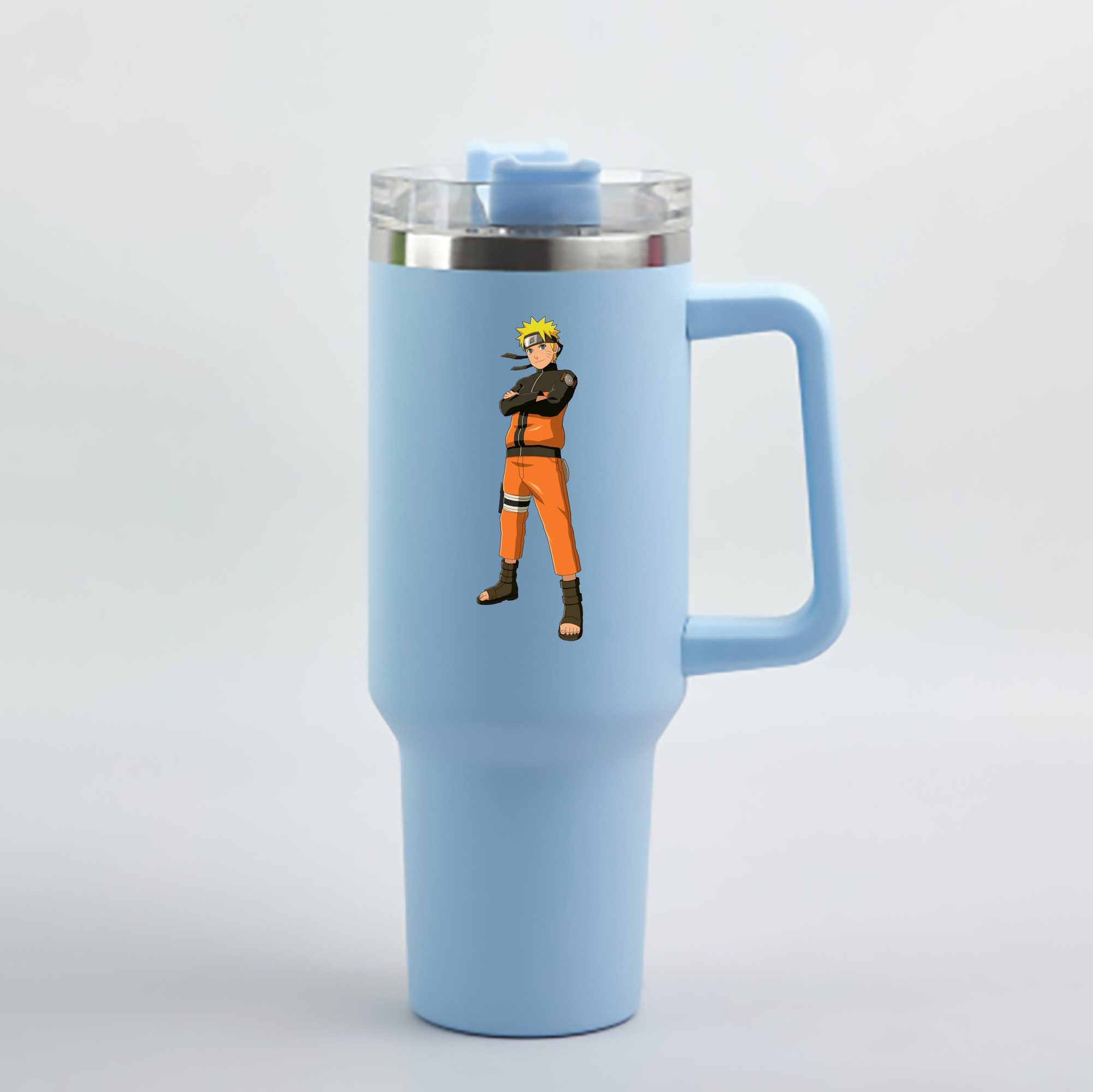 （画像用） NARUTO -ナルト- うずまき ナルト Uzumaki Naruto 1200mL車用タンブラー - クリスタルステッカー（プラスチックストロー付き）