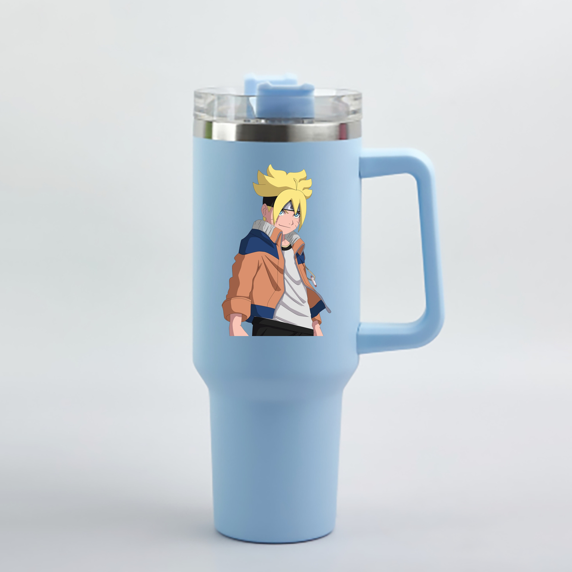 （画像用） NARUTO -ナルト- うずまき ナルト Uzumaki Naruto 1200mL車用タンブラー - クリスタルステッカー（プラスチックストロー付き）
