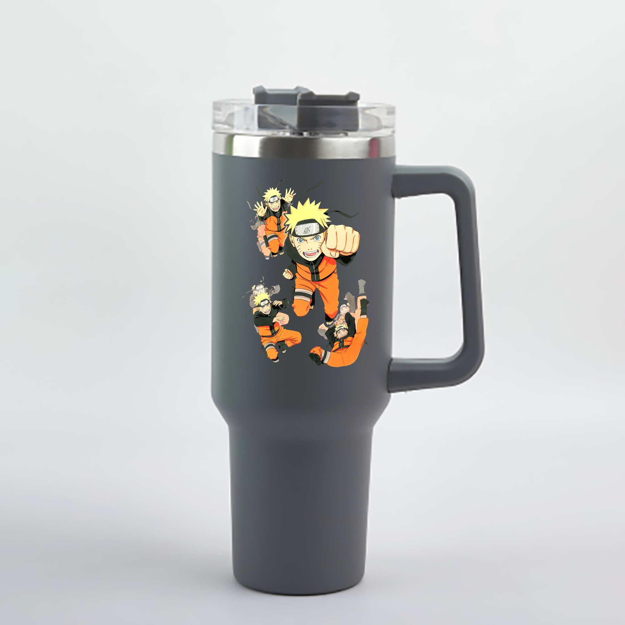 （画像用） NARUTO -ナルト- うずまき ナルト Uzumaki Naruto 1200mL車用タンブラー - クリスタルステッカー（プラスチックストロー付き）