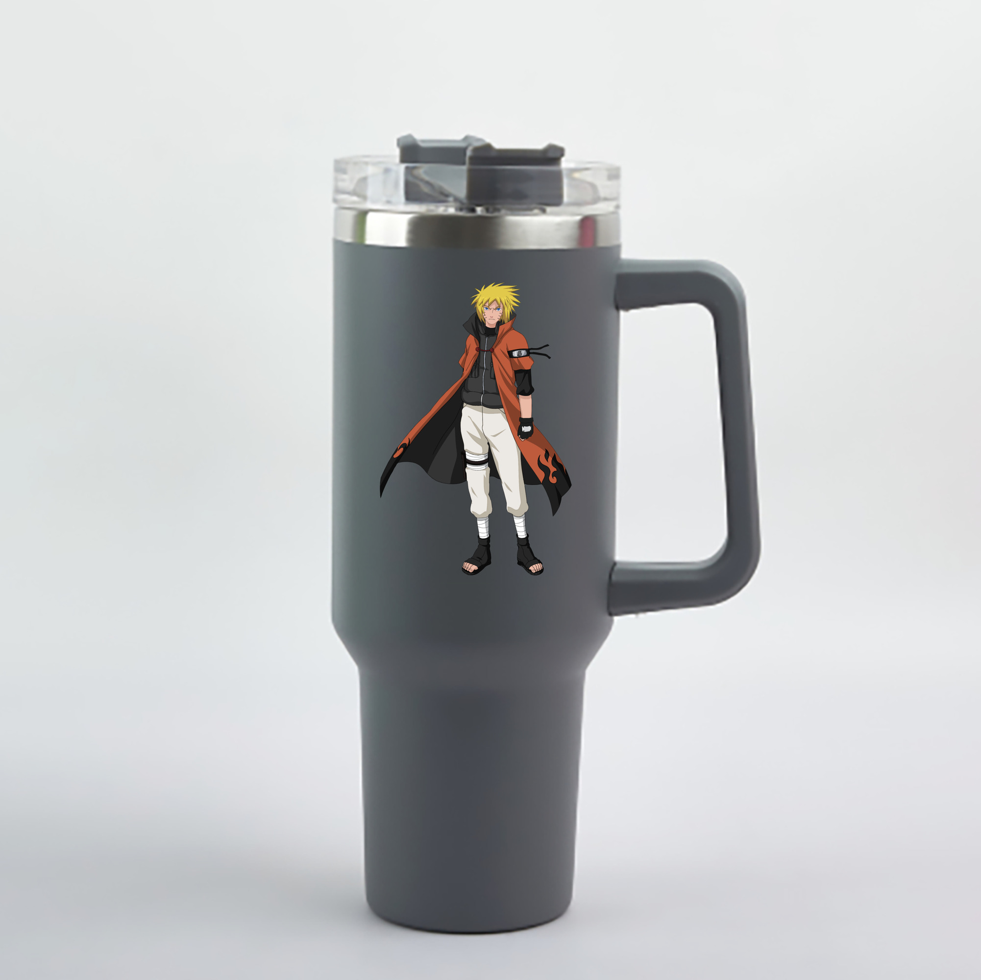 （画像用） NARUTO -ナルト- うずまき ナルト Uzumaki Naruto 1200mL車用タンブラー - クリスタルステッカー（プラスチックストロー付き）