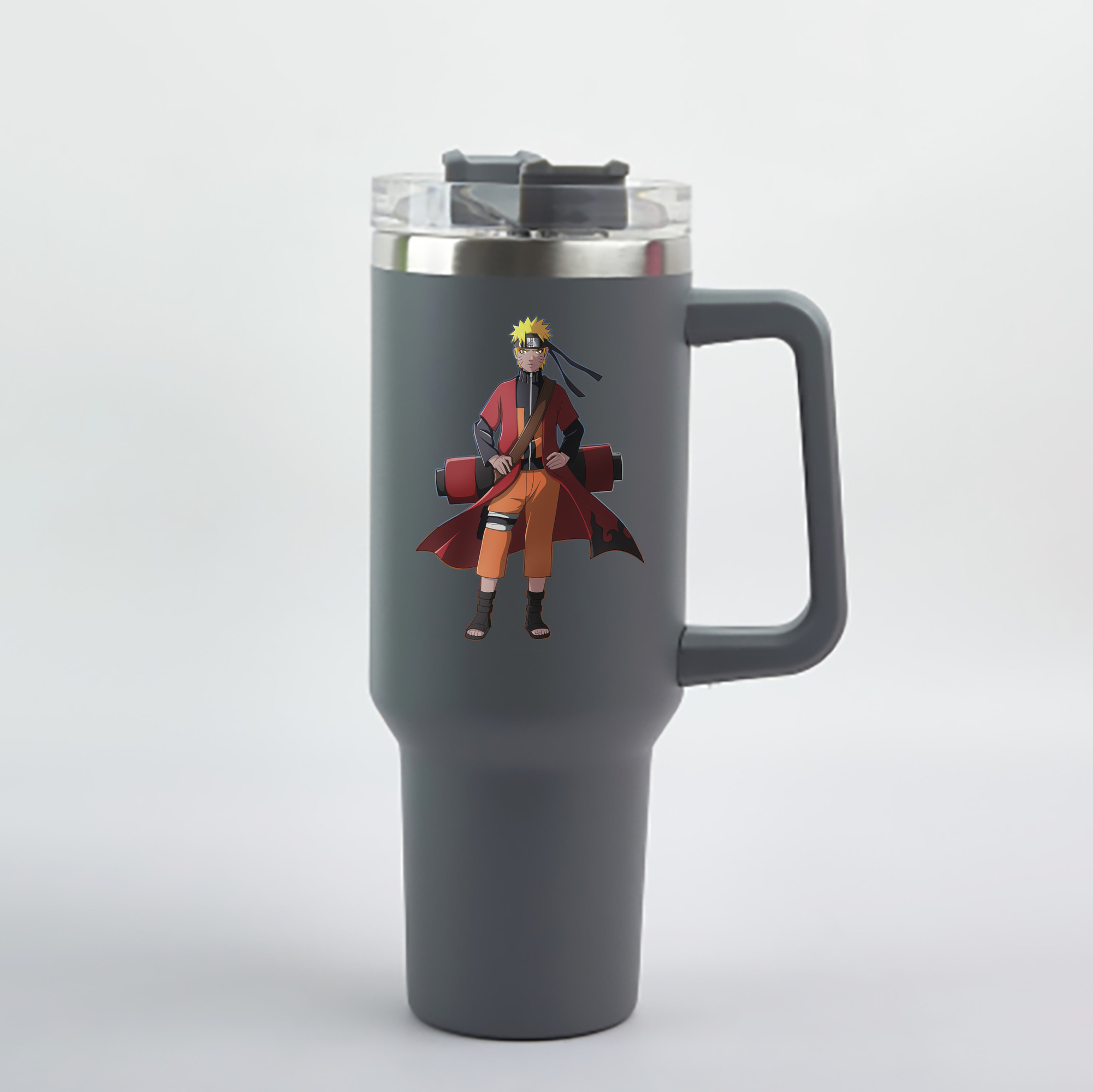 （画像用） NARUTO -ナルト- うずまき ナルト Uzumaki Naruto 1200mL車用タンブラー - クリスタルステッカー（プラスチックストロー付き）