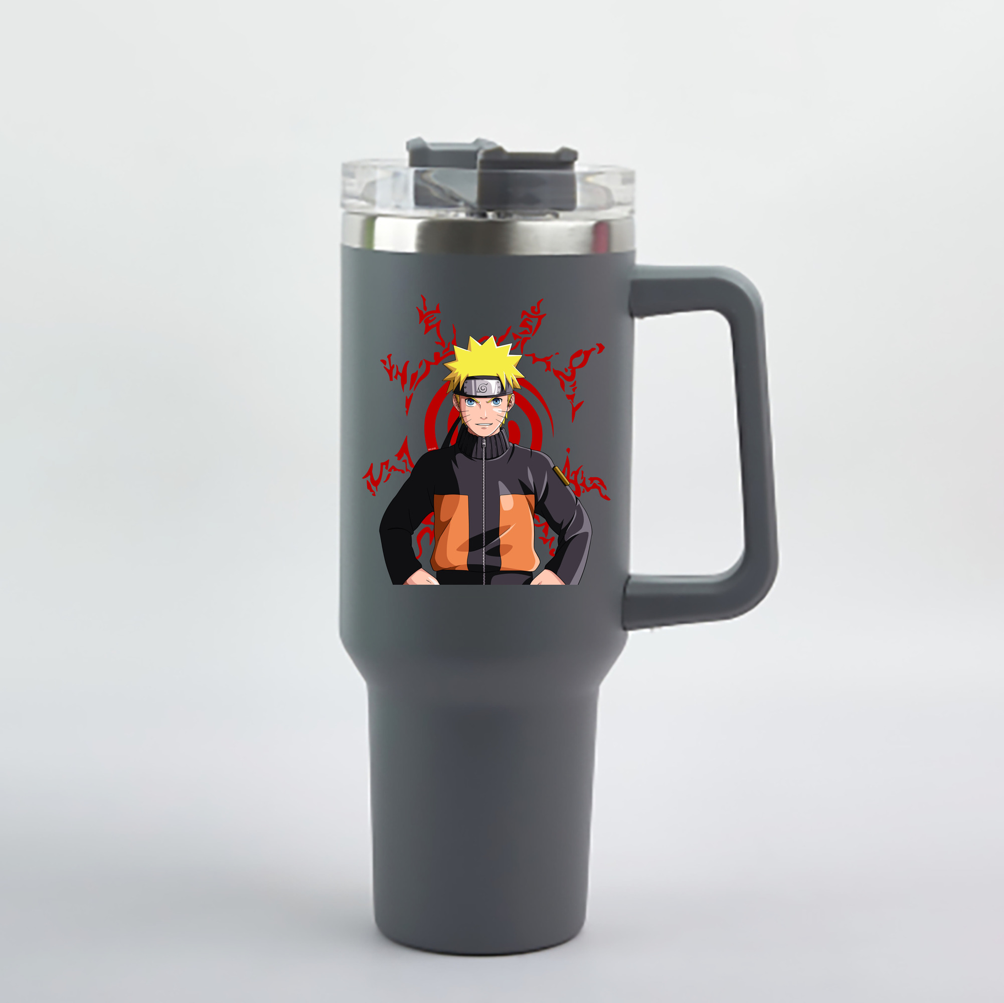 （画像用） NARUTO -ナルト- うずまき ナルト Uzumaki Naruto 1200mL車用タンブラー - クリスタルステッカー（プラスチックストロー付き）