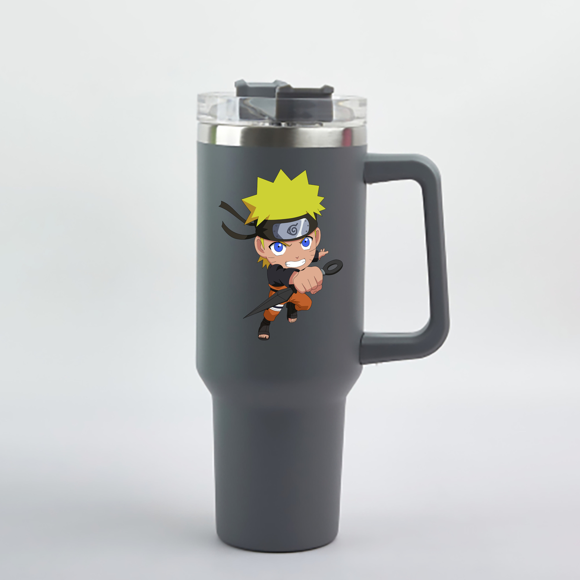 （画像用） NARUTO -ナルト- うずまき ナルト Uzumaki Naruto 1200mL車用タンブラー - クリスタルステッカー（プラスチックストロー付き）
