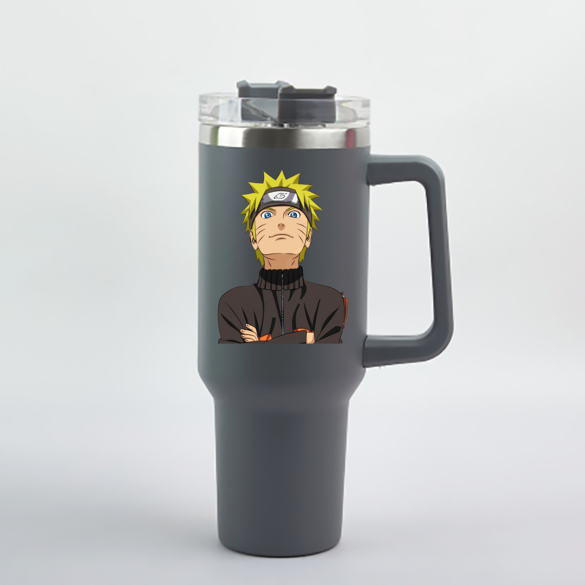 （画像用） NARUTO -ナルト- うずまき ナルト Uzumaki Naruto 1200mL車用タンブラー - クリスタルステッカー（プラスチックストロー付き）
