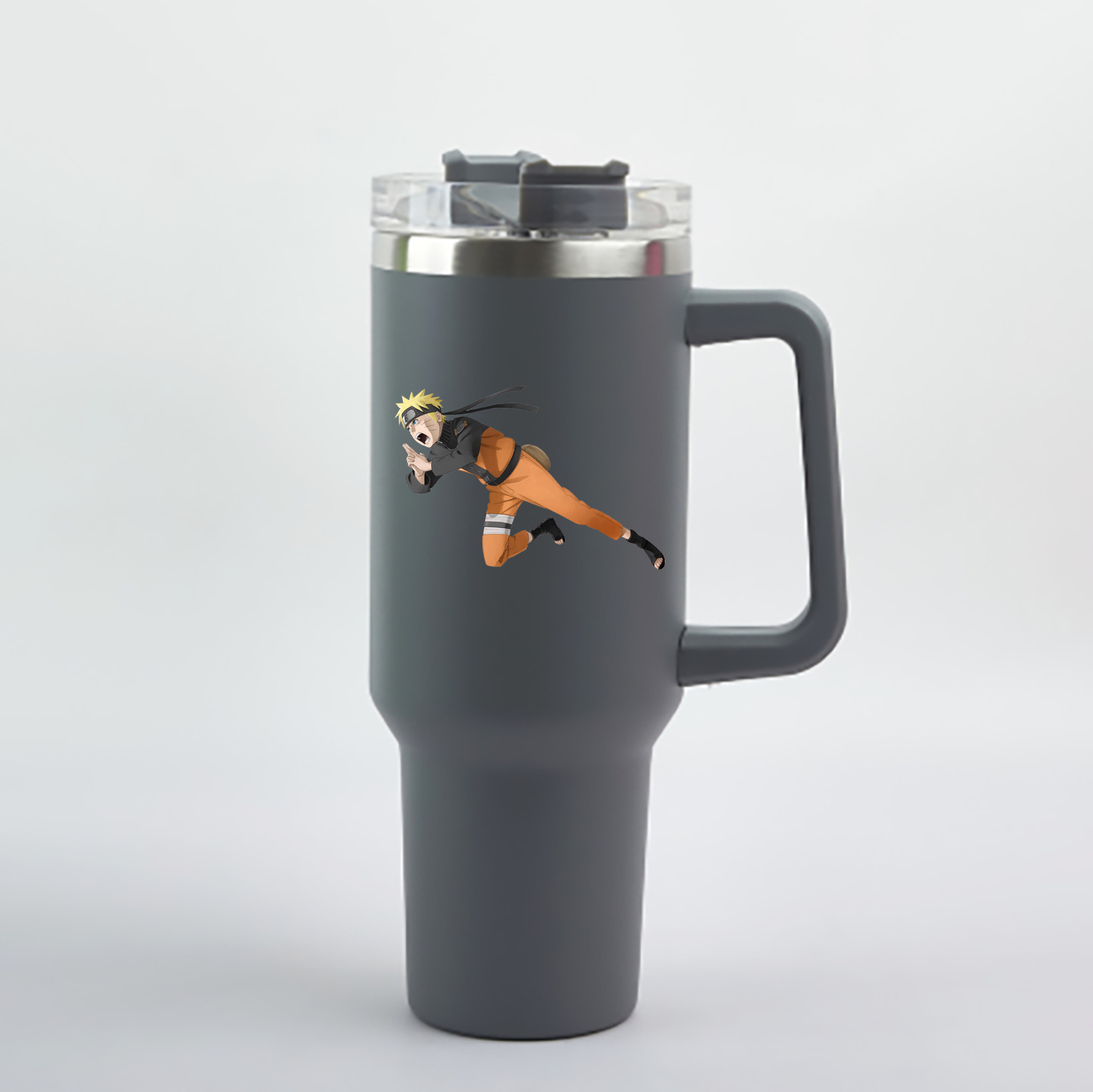 （画像用） NARUTO -ナルト- うずまき ナルト Uzumaki Naruto 1200mL車用タンブラー - クリスタルステッカー（プラスチックストロー付き）