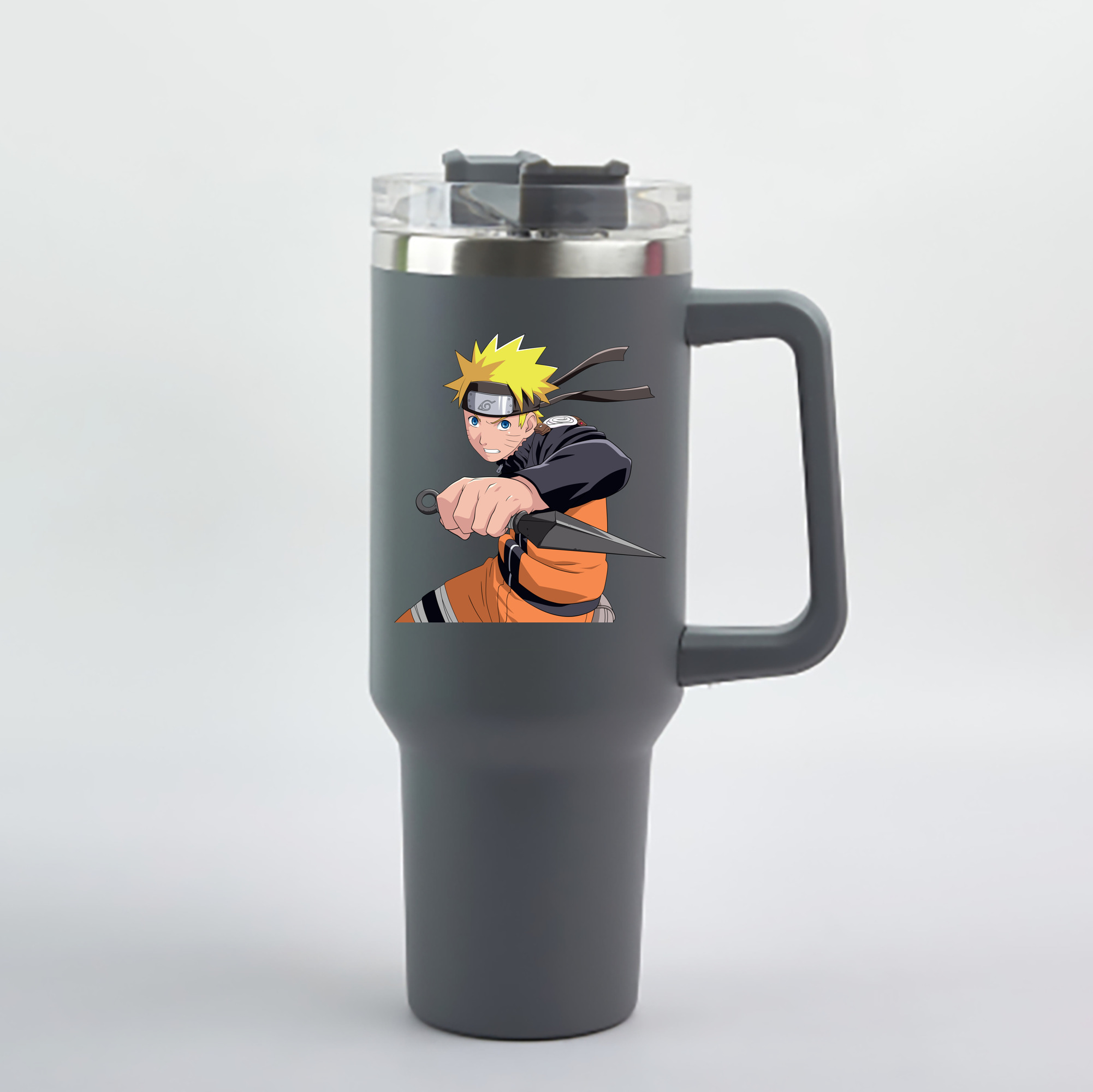 （画像用） NARUTO -ナルト- うずまき ナルト Uzumaki Naruto 1200mL車用タンブラー - クリスタルステッカー（プラスチックストロー付き）