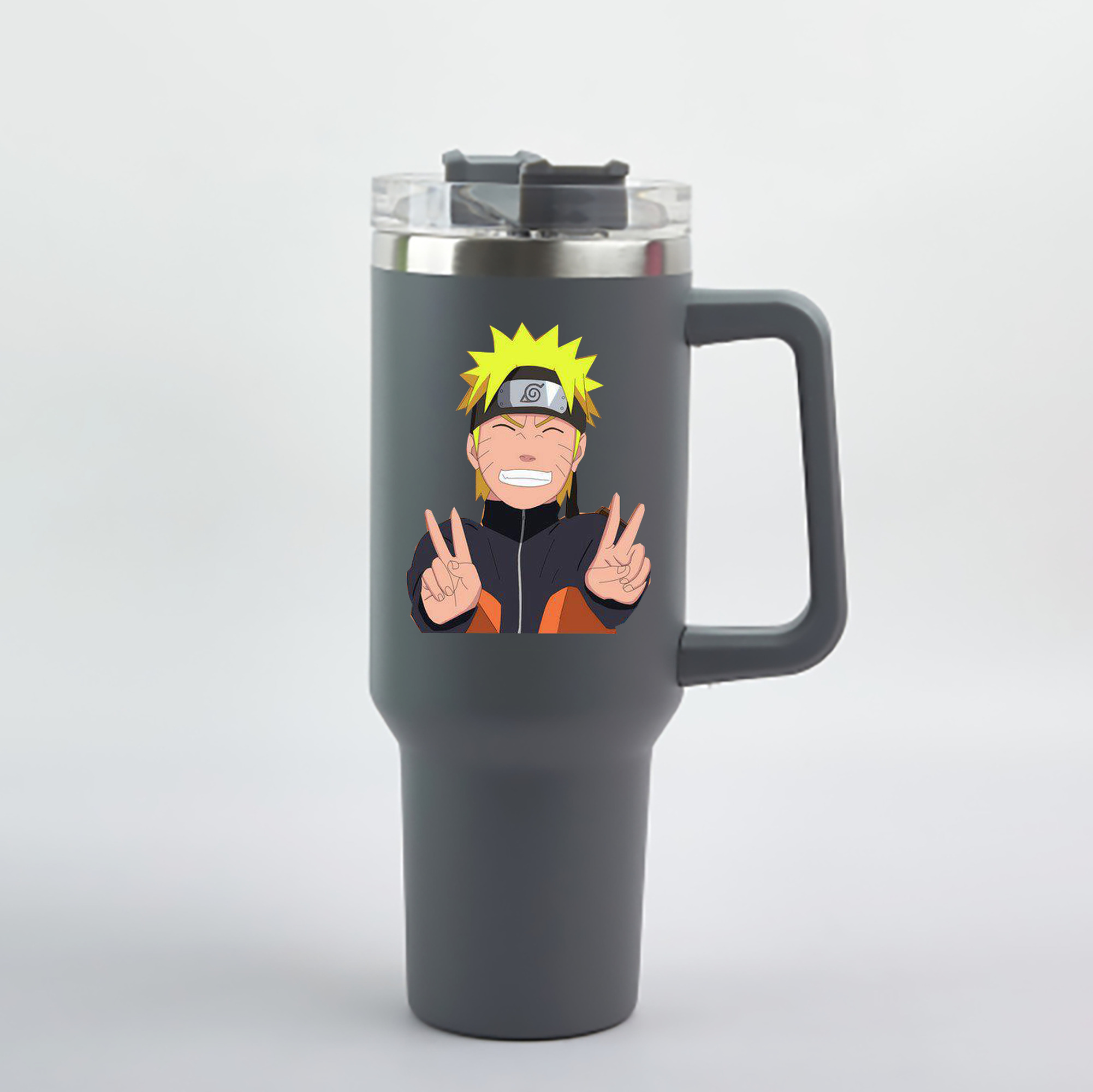 （画像用） NARUTO -ナルト- うずまき ナルト Uzumaki Naruto 1200mL車用タンブラー - クリスタルステッカー（プラスチックストロー付き）
