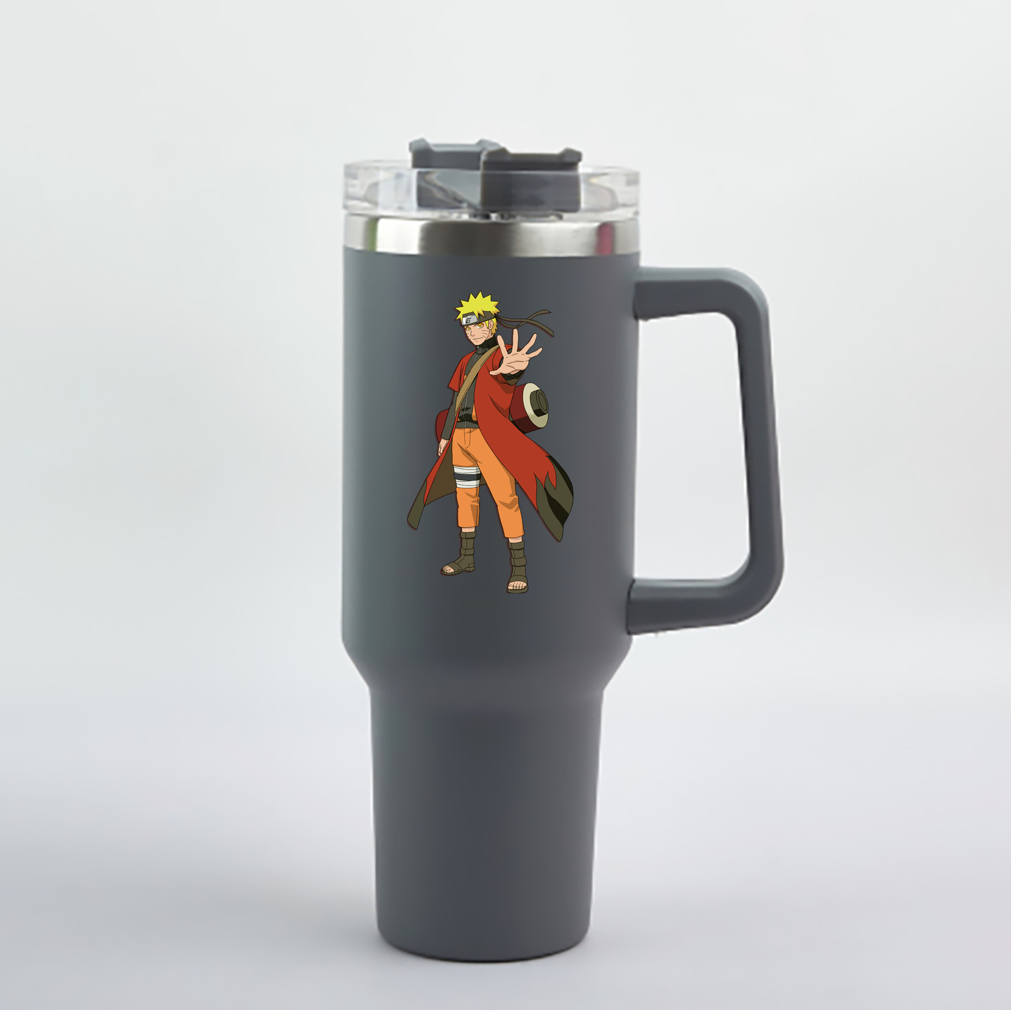 （画像用） NARUTO -ナルト- うずまき ナルト Uzumaki Naruto 1200mL車用タンブラー - クリスタルステッカー（プラスチックストロー付き）