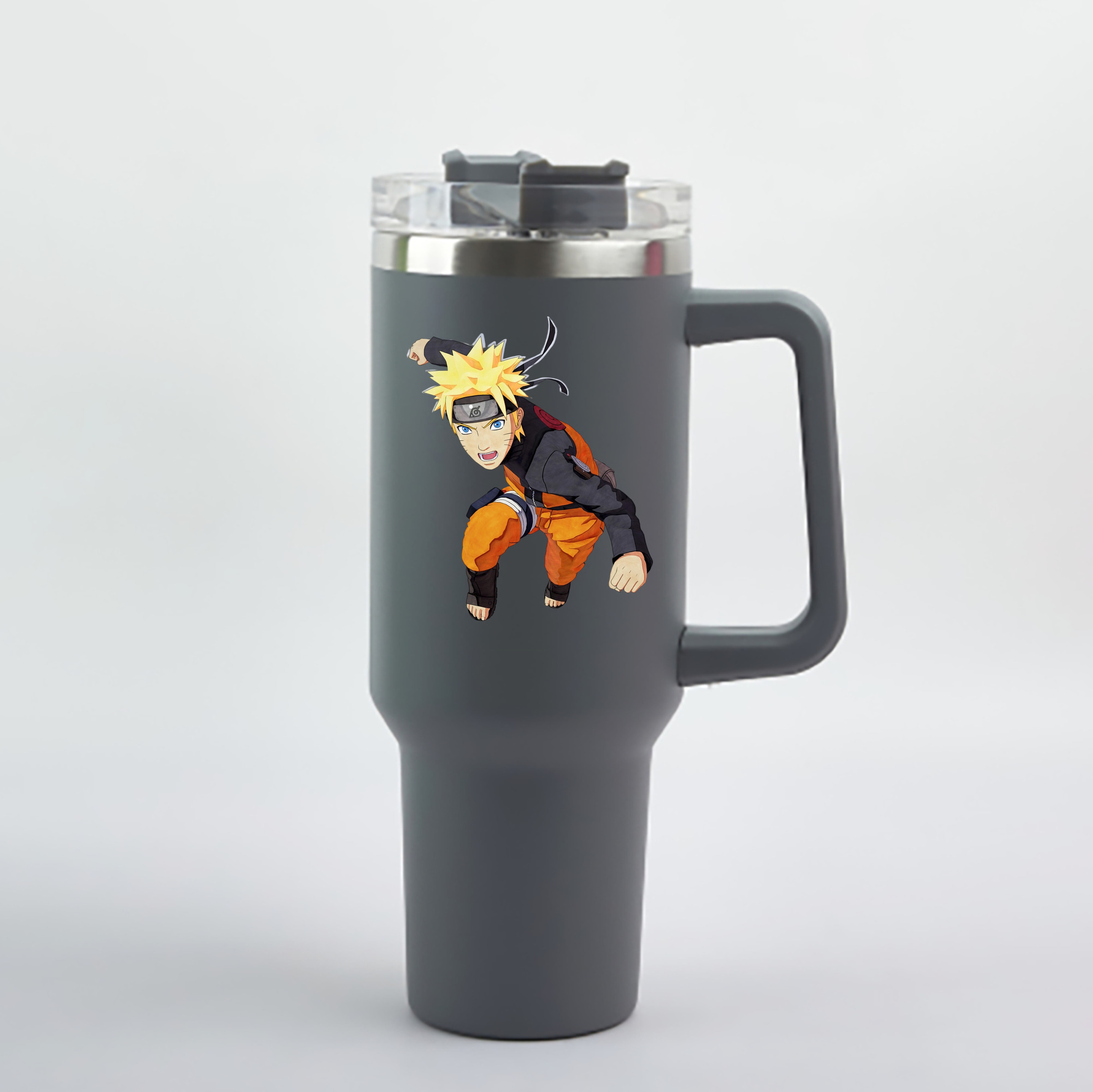 （画像用） NARUTO -ナルト- うずまき ナルト Uzumaki Naruto 1200mL車用タンブラー - クリスタルステッカー（プラスチックストロー付き）