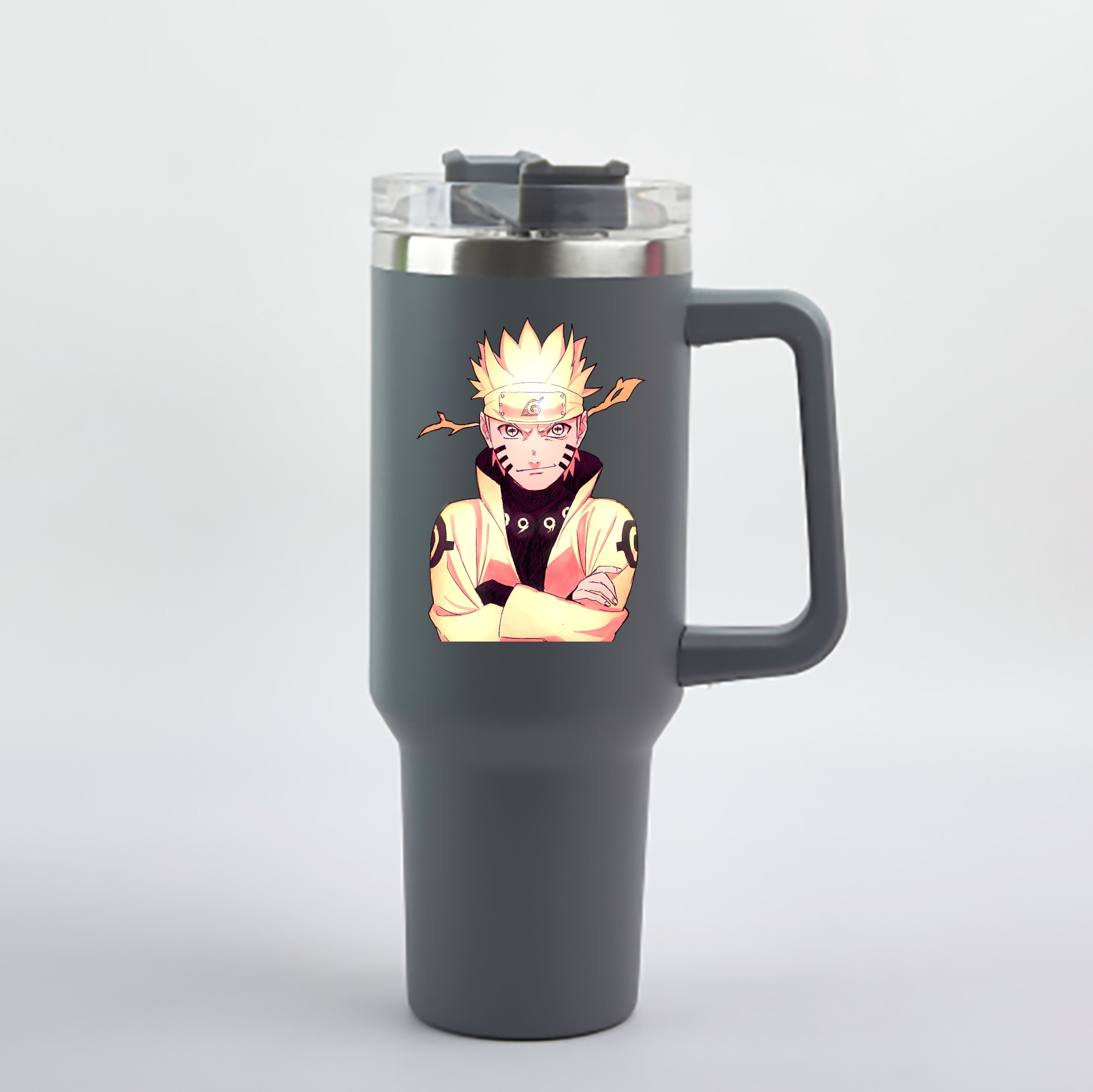 （画像用） NARUTO -ナルト- うずまき ナルト Uzumaki Naruto 1200mL車用タンブラー - クリスタルステッカー（プラスチックストロー付き）