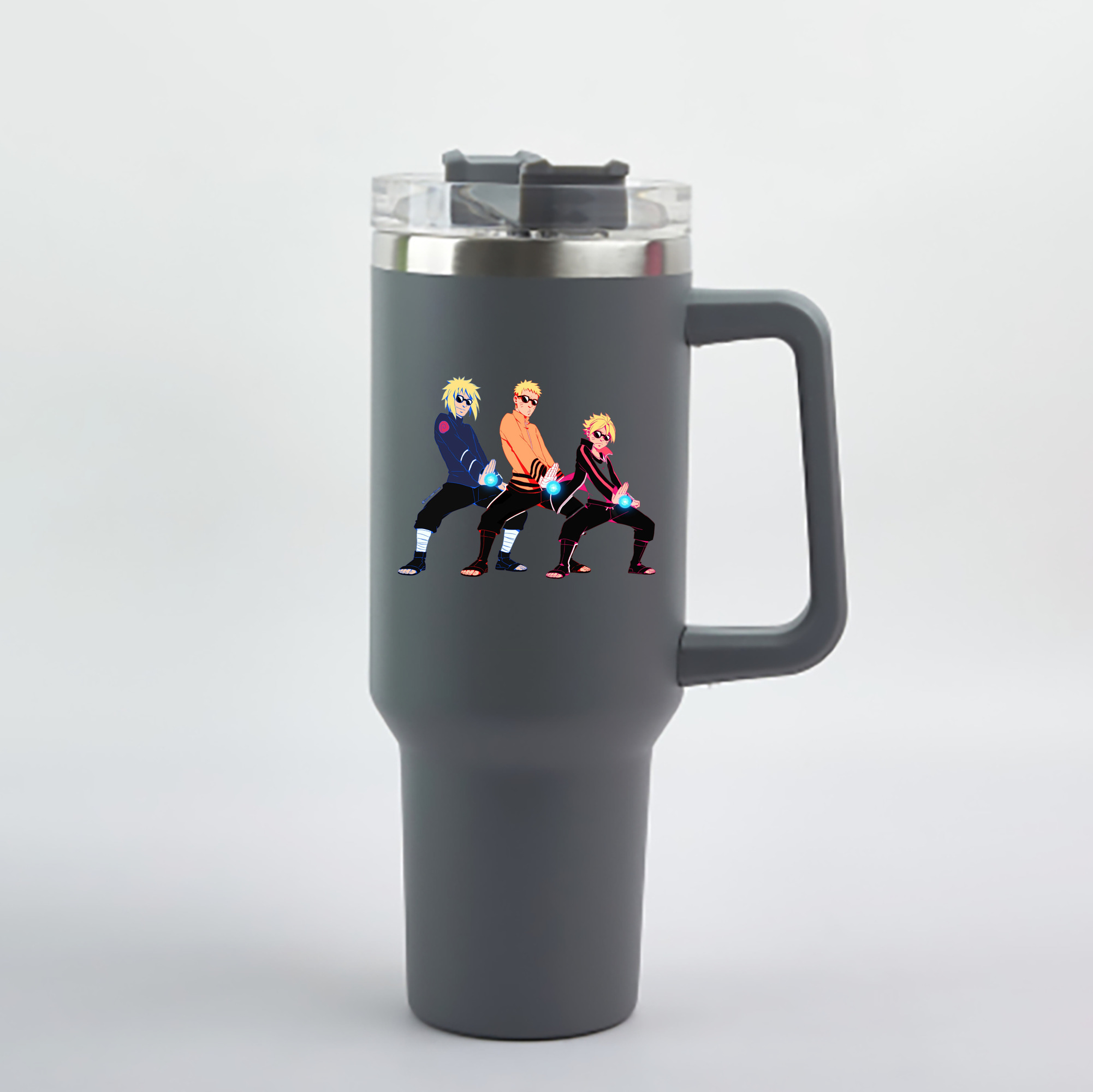（画像用） NARUTO -ナルト- うずまき ナルト Uzumaki Naruto 1200mL車用タンブラー - クリスタルステッカー（プラスチックストロー付き）