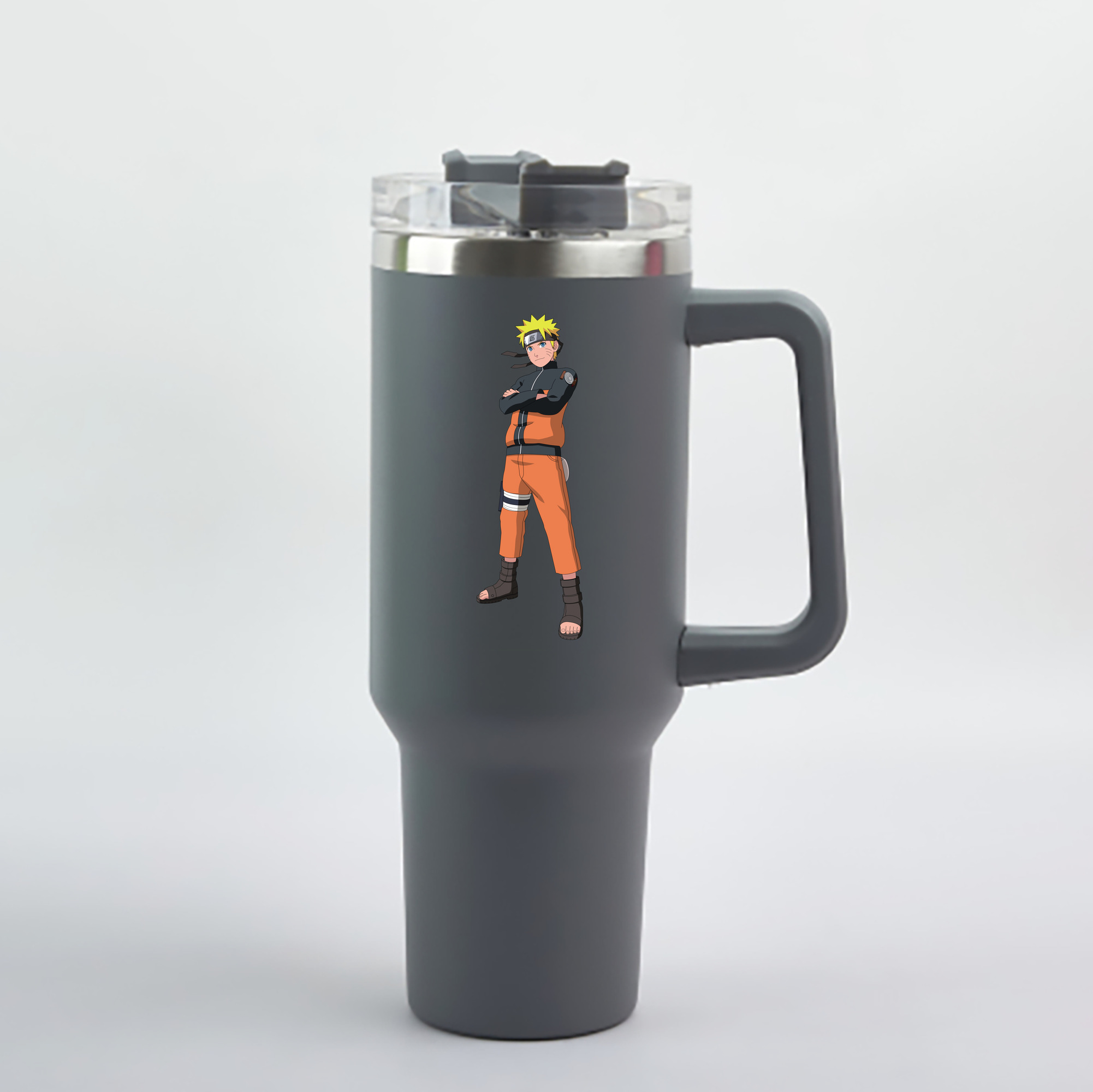 （画像用） NARUTO -ナルト- うずまき ナルト Uzumaki Naruto 1200mL車用タンブラー - クリスタルステッカー（プラスチックストロー付き）