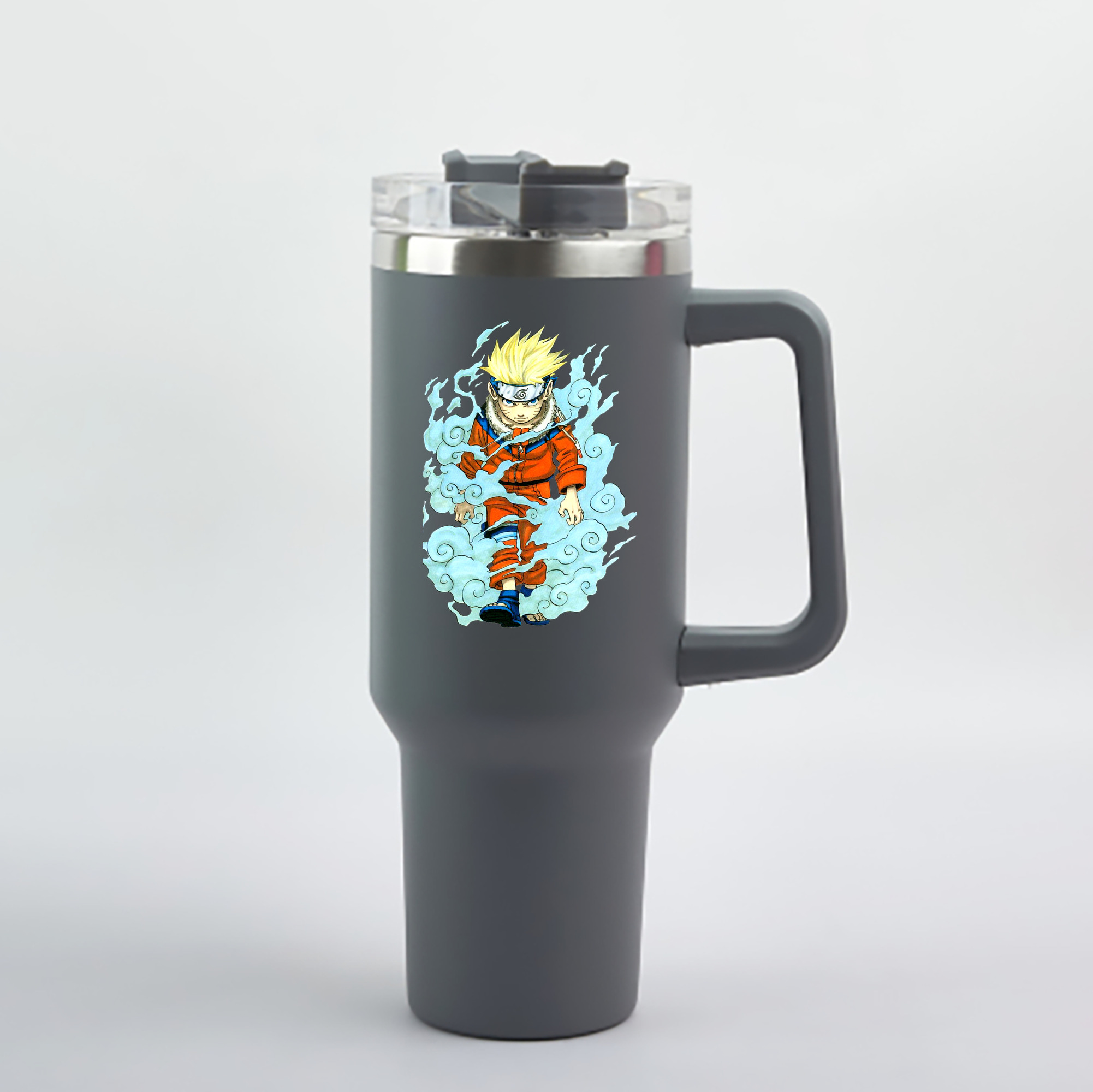 （画像用） NARUTO -ナルト- うずまき ナルト Uzumaki Naruto 1200mL車用タンブラー - クリスタルステッカー（プラスチックストロー付き）