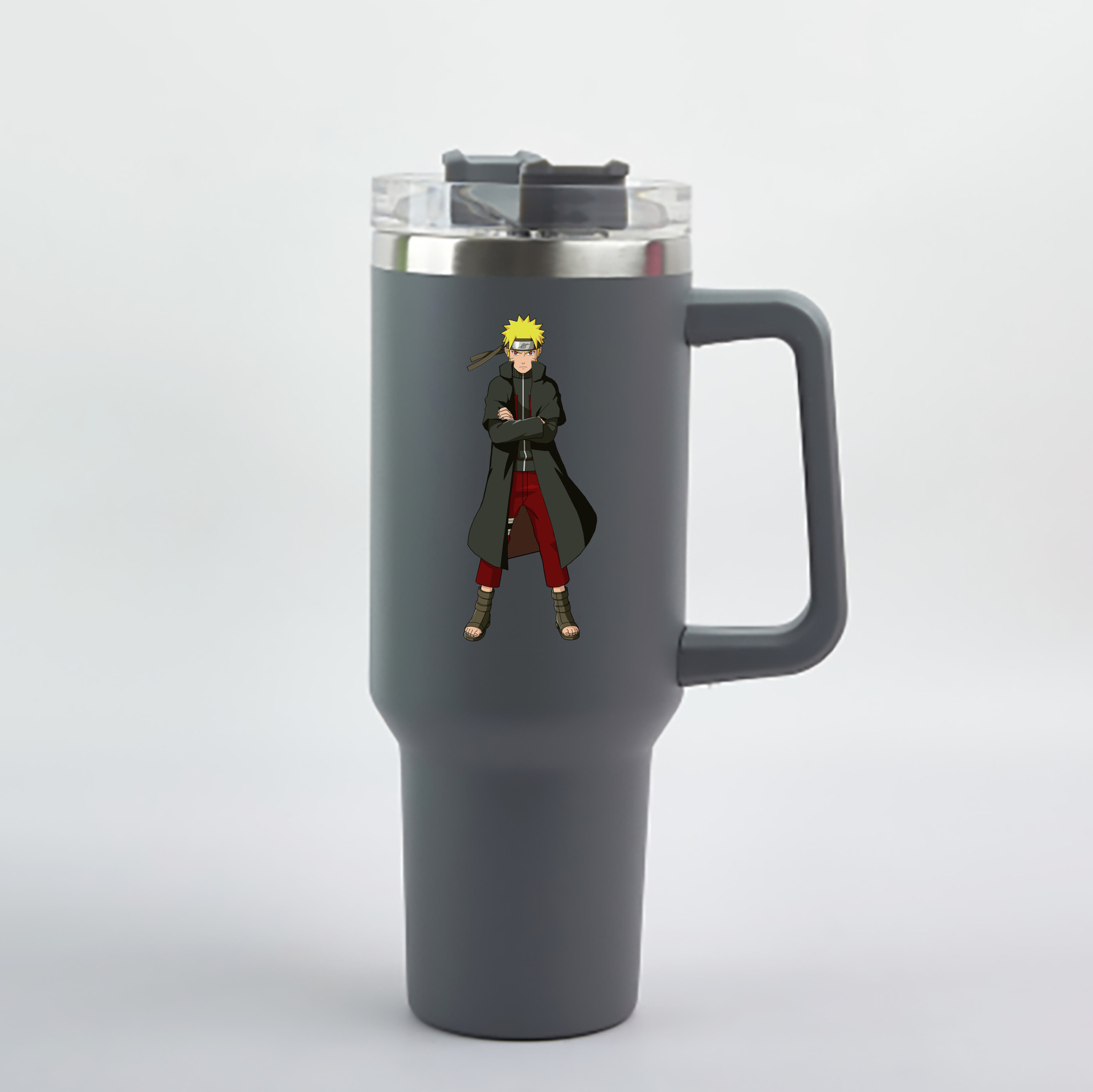 （画像用） NARUTO -ナルト- うずまき ナルト Uzumaki Naruto 1200mL車用タンブラー - クリスタルステッカー（プラスチックストロー付き）