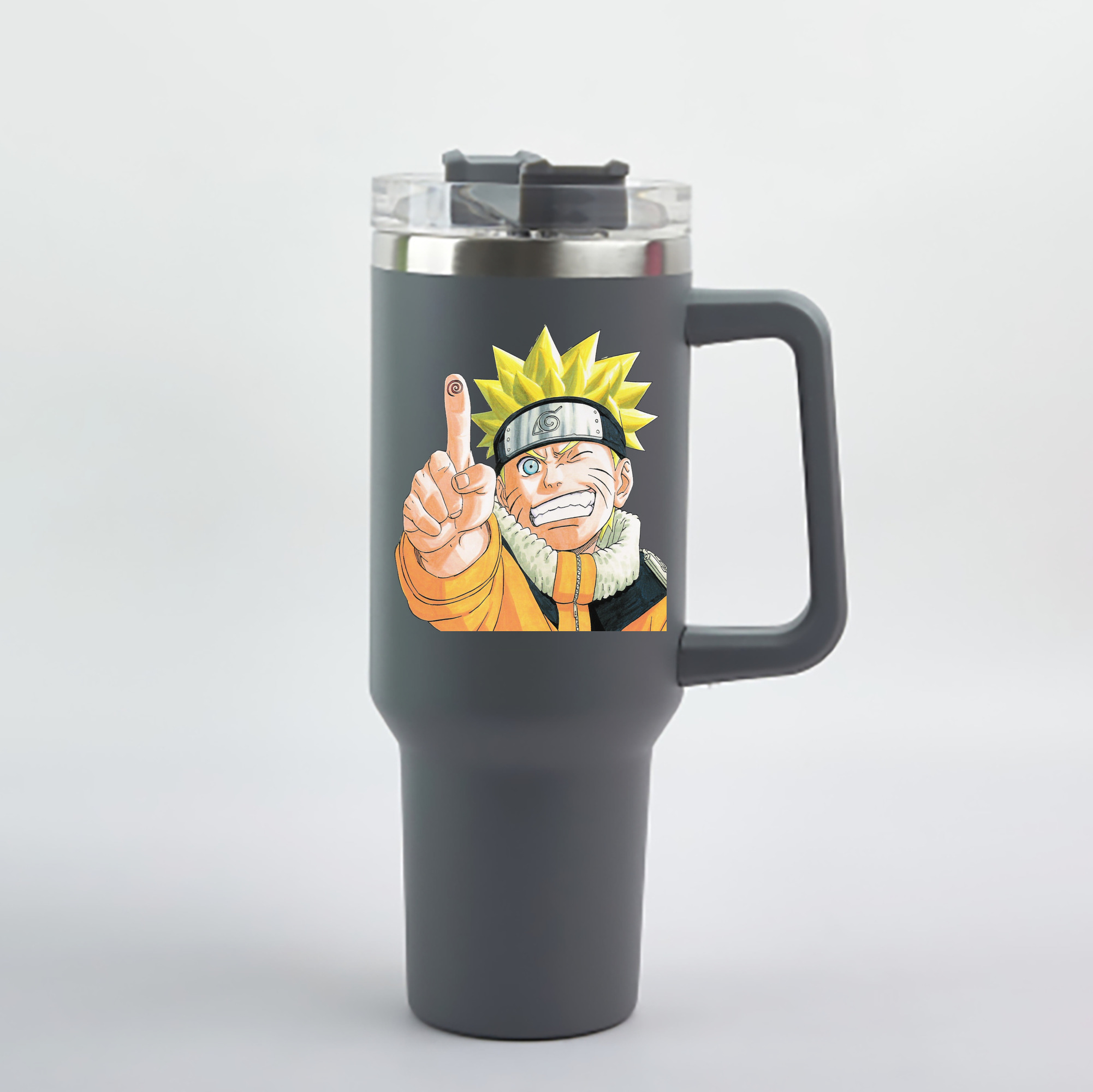 （画像用） NARUTO -ナルト- うずまき ナルト Uzumaki Naruto 1200mL車用タンブラー - クリスタルステッカー（プラスチックストロー付き）