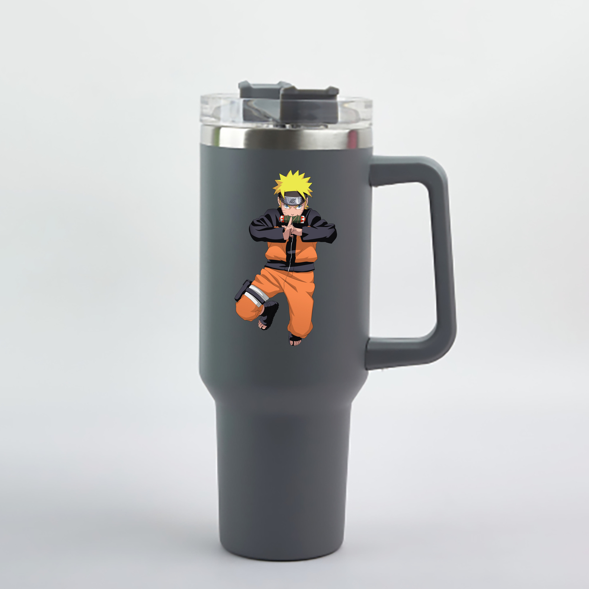 （画像用） NARUTO -ナルト- うずまき ナルト Uzumaki Naruto 1200mL車用タンブラー - クリスタルステッカー（プラスチックストロー付き）