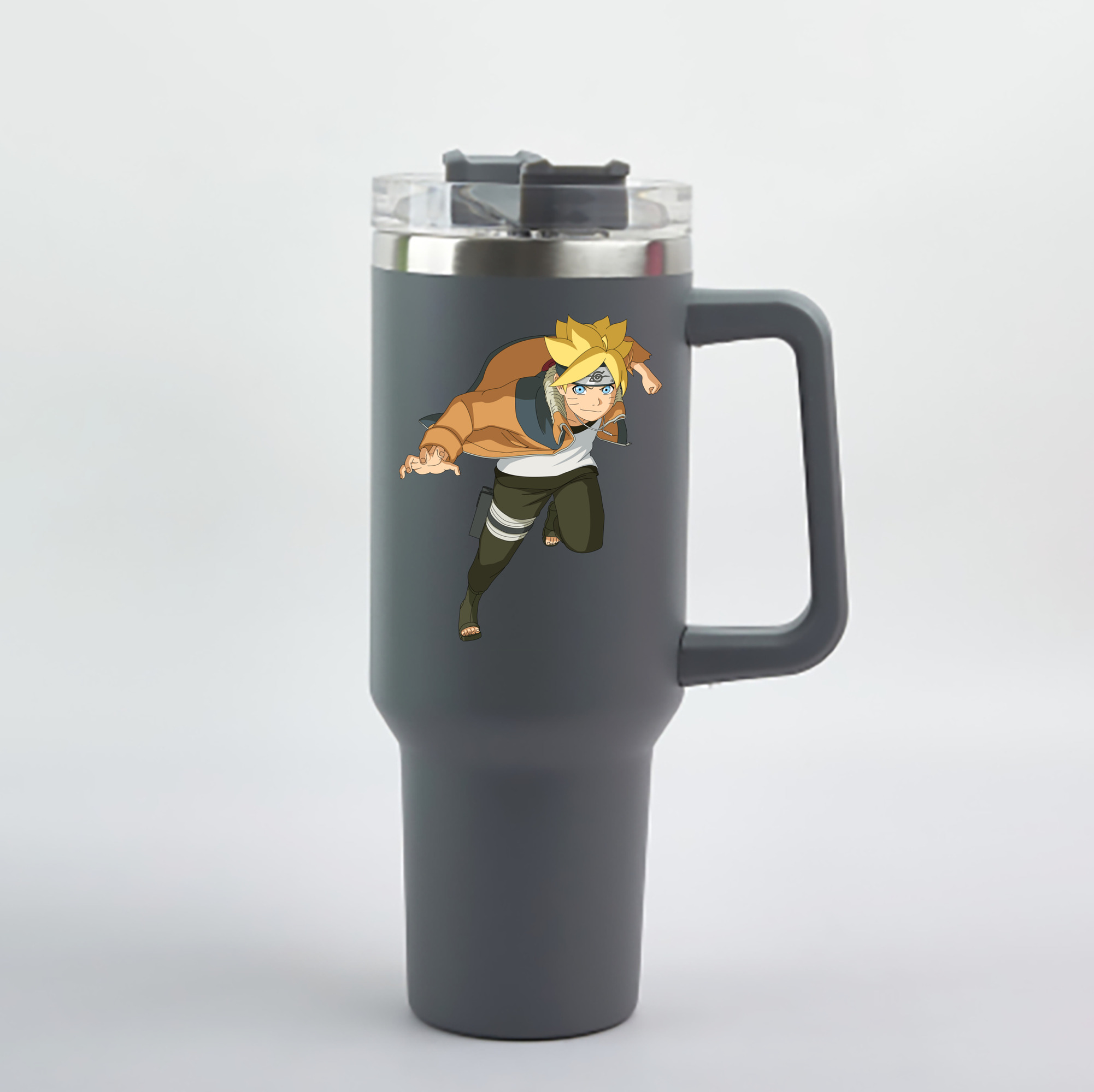 （画像用） NARUTO -ナルト- うずまき ナルト Uzumaki Naruto 1200mL車用タンブラー - クリスタルステッカー（プラスチックストロー付き）