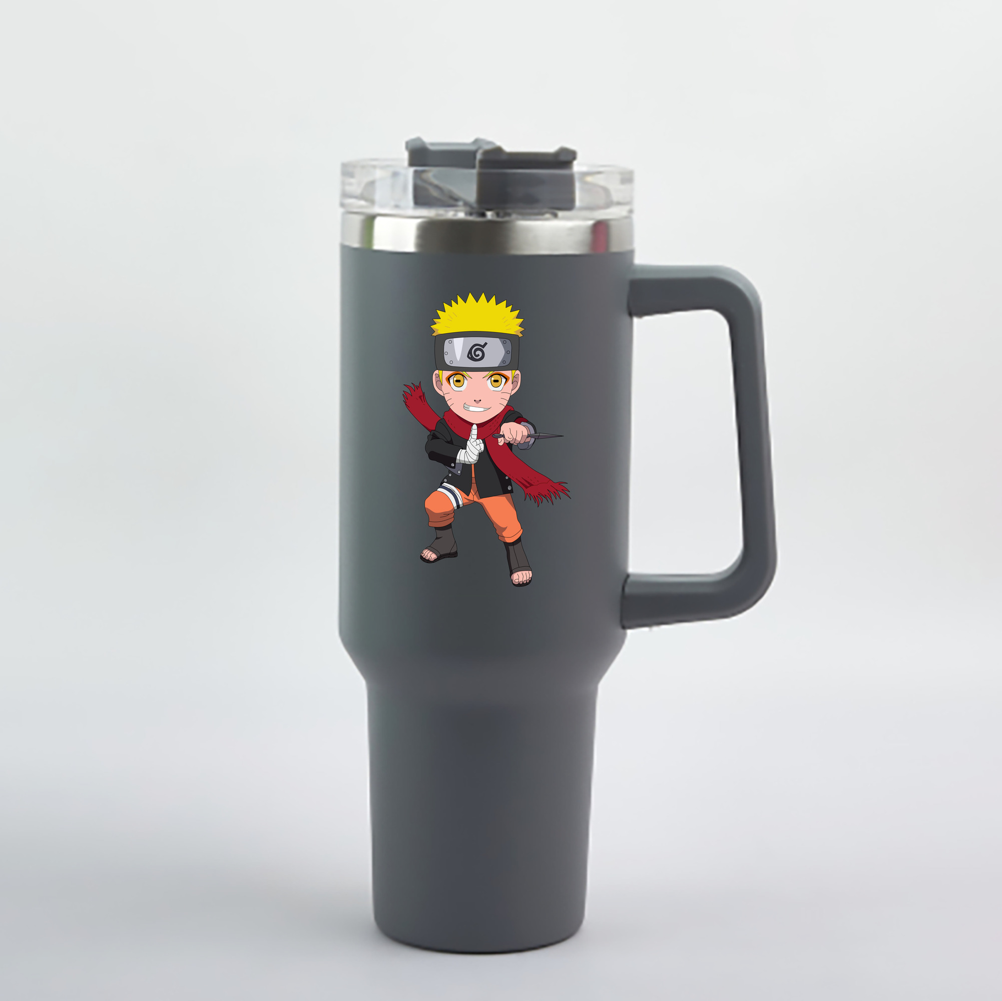 （画像用） NARUTO -ナルト- うずまき ナルト Uzumaki Naruto 1200mL車用タンブラー - クリスタルステッカー（プラスチックストロー付き）