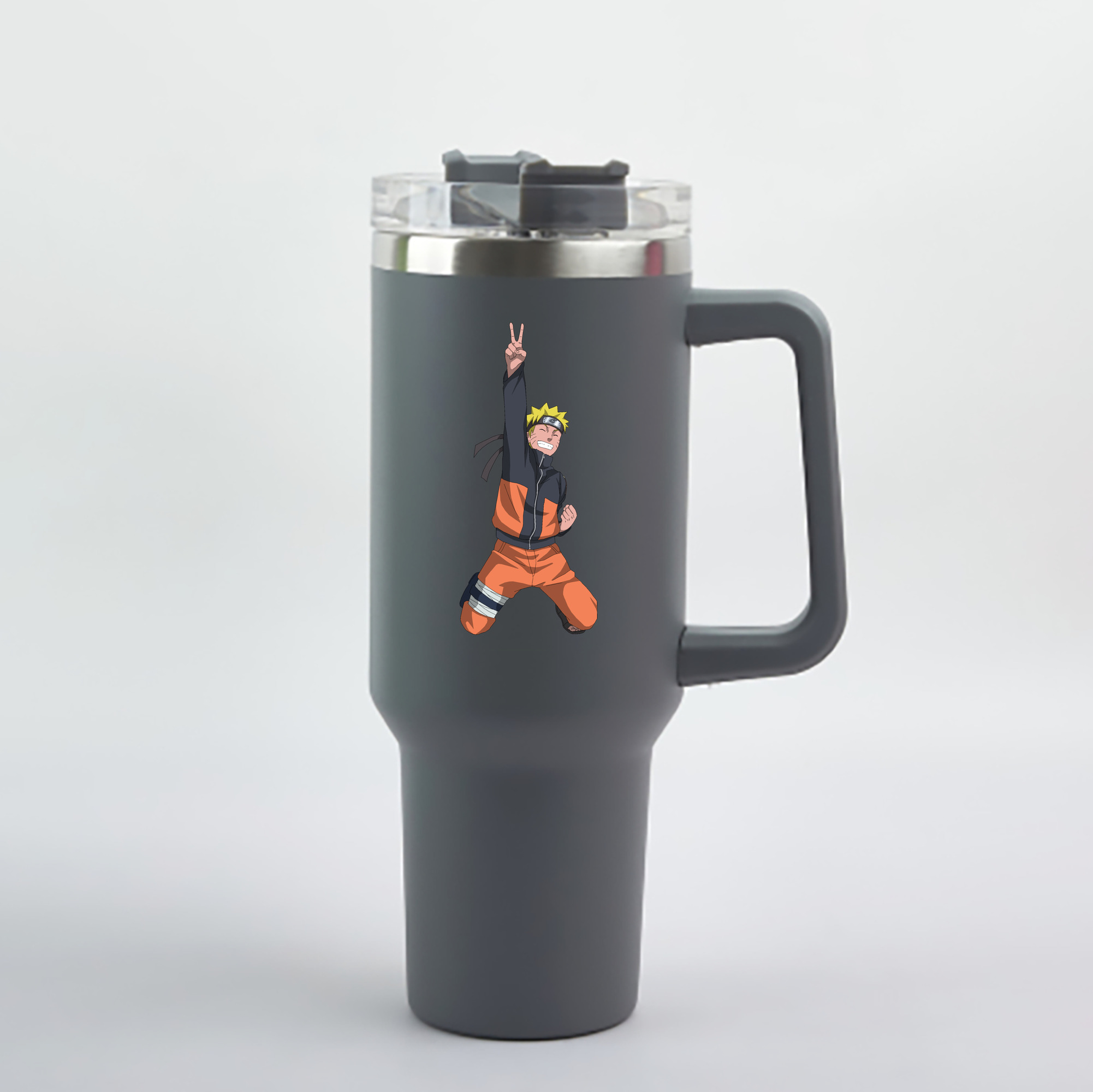 （画像用） NARUTO -ナルト- うずまき ナルト Uzumaki Naruto 1200mL車用タンブラー - クリスタルステッカー（プラスチックストロー付き）