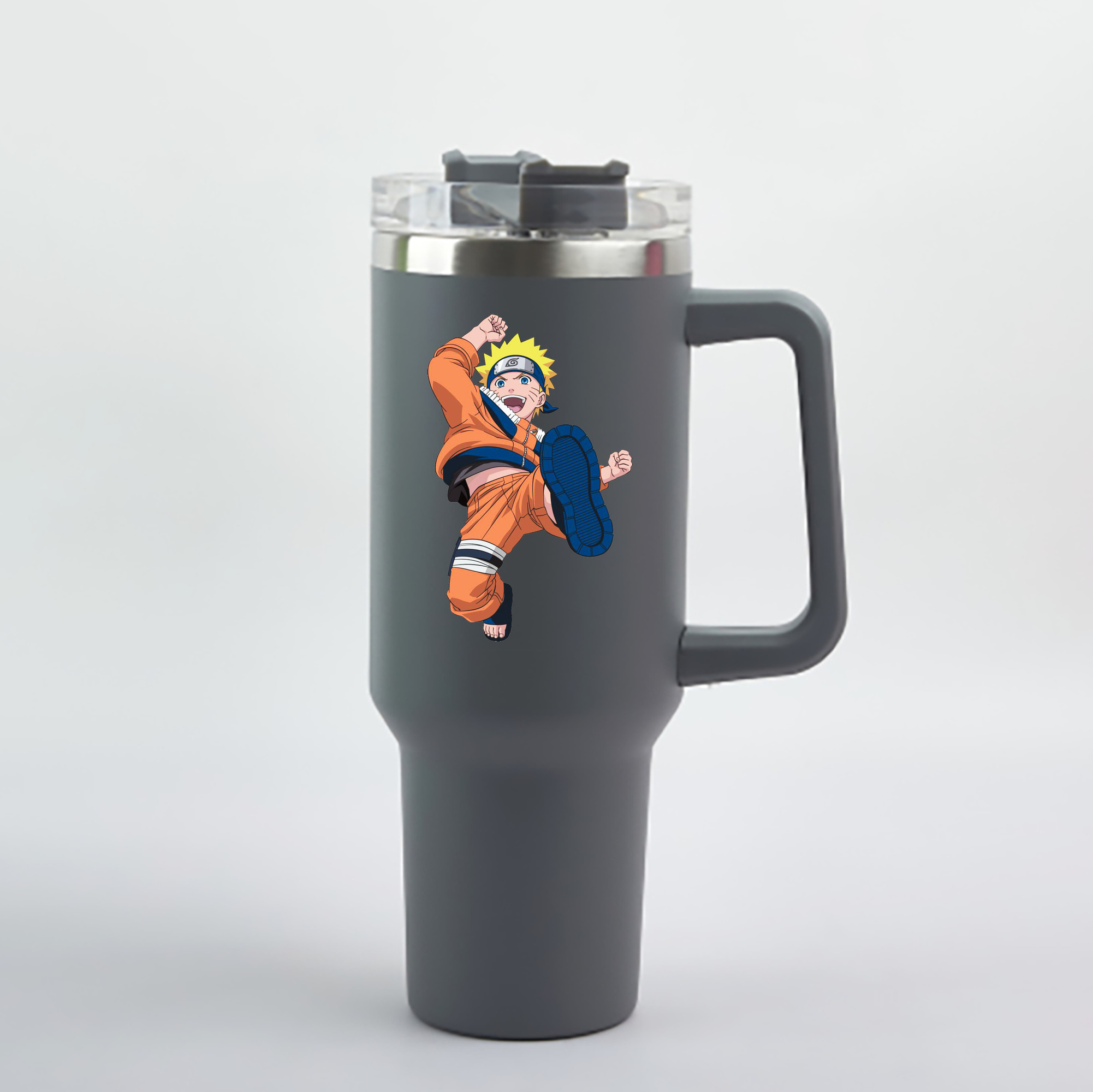 （画像用） NARUTO -ナルト- うずまき ナルト Uzumaki Naruto 1200mL車用タンブラー - クリスタルステッカー（プラスチックストロー付き）
