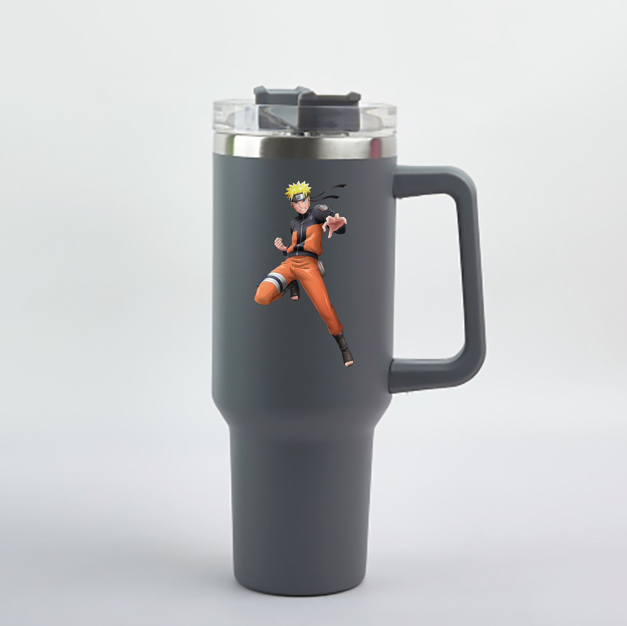 （画像用） NARUTO -ナルト- うずまき ナルト Uzumaki Naruto 1200mL車用タンブラー - クリスタルステッカー（プラスチックストロー付き）