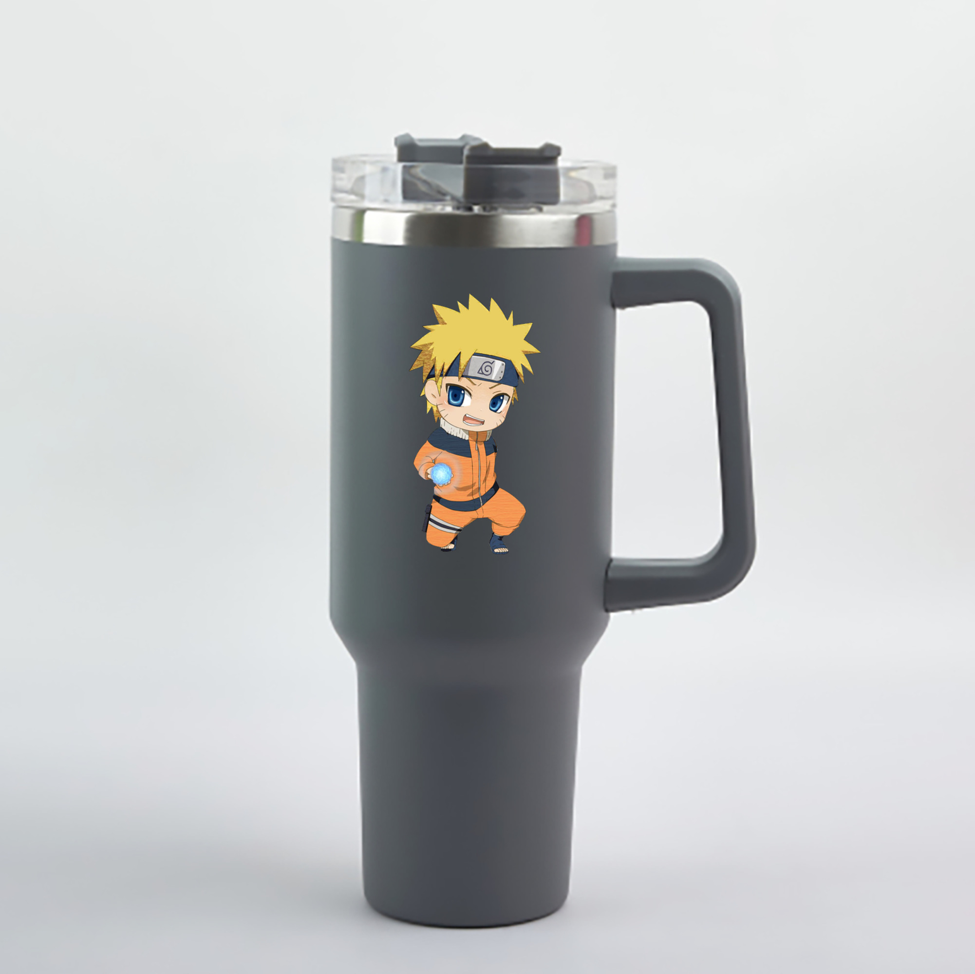 （画像用） NARUTO -ナルト- うずまき ナルト Uzumaki Naruto 1200mL車用タンブラー - クリスタルステッカー（プラスチックストロー付き）