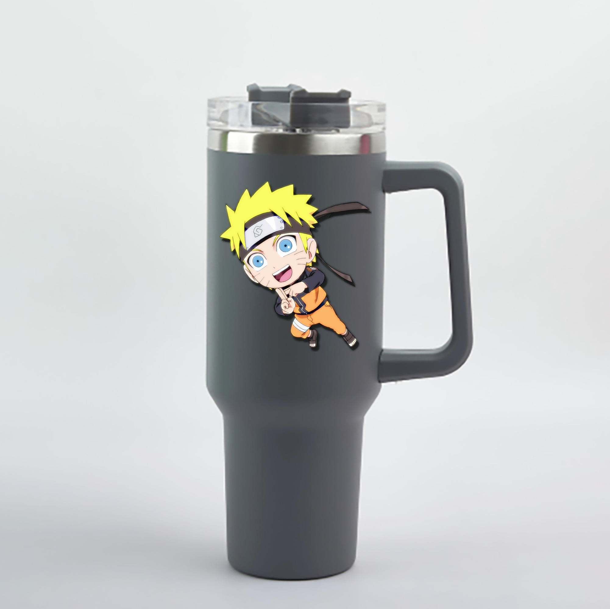 （画像用） NARUTO -ナルト- うずまき ナルト Uzumaki Naruto 1200mL車用タンブラー - クリスタルステッカー（プラスチックストロー付き）