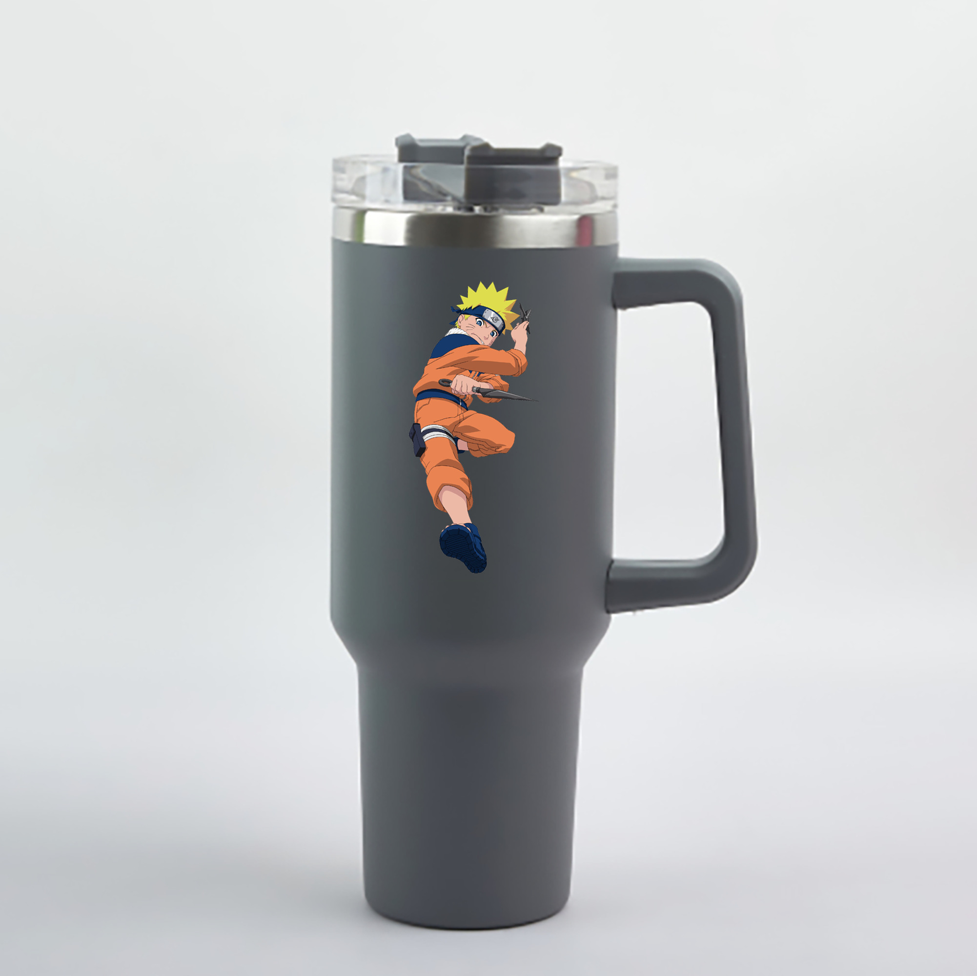 （画像用） NARUTO -ナルト- うずまき ナルト Uzumaki Naruto 1200mL車用タンブラー - クリスタルステッカー（プラスチックストロー付き）