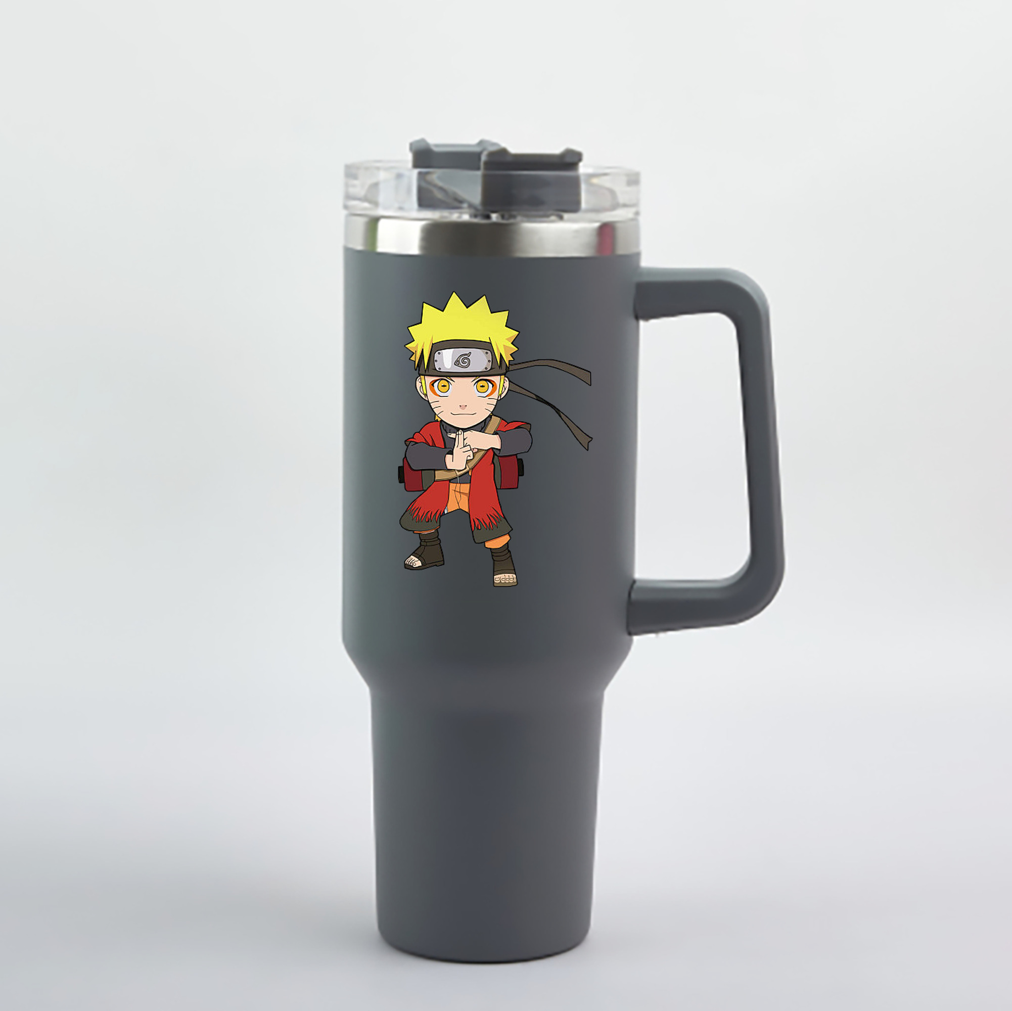 （画像用） NARUTO -ナルト- うずまき ナルト Uzumaki Naruto 1200mL車用タンブラー - クリスタルステッカー（プラスチックストロー付き）