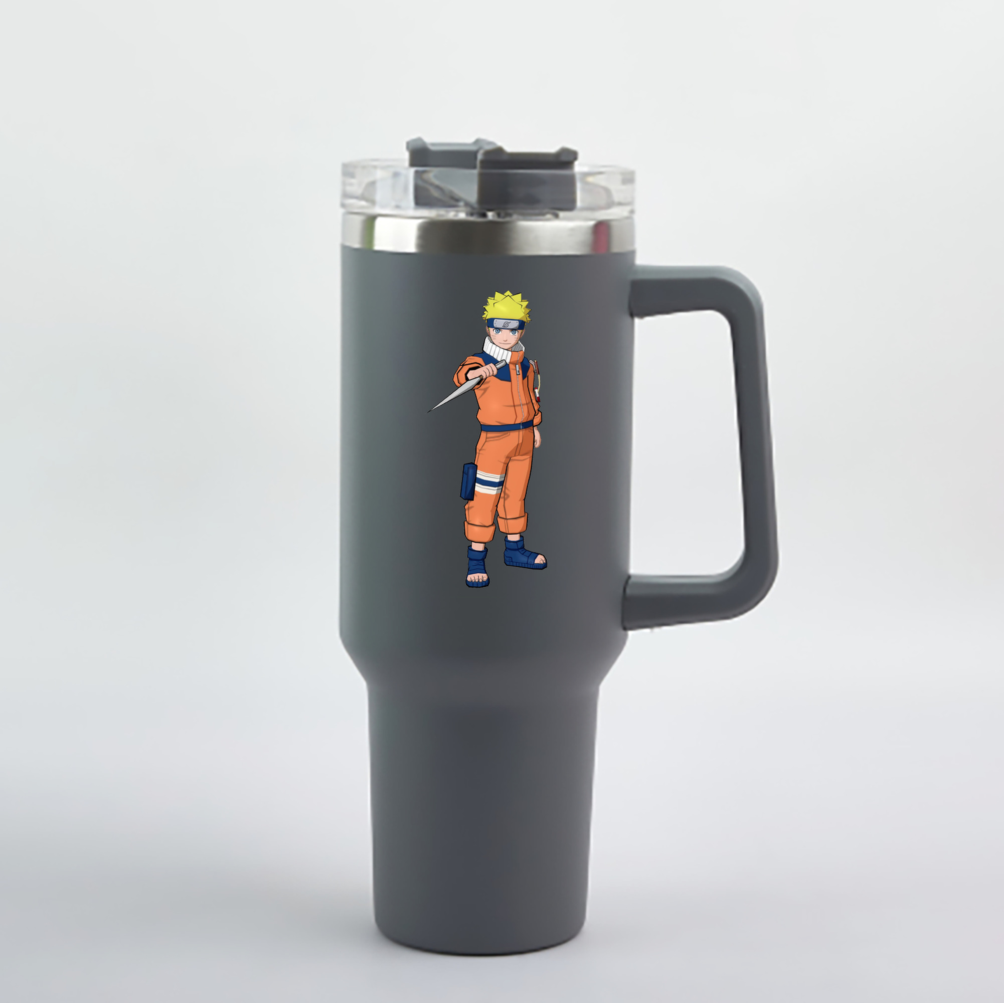 （画像用） NARUTO -ナルト- うずまき ナルト Uzumaki Naruto 1200mL車用タンブラー - クリスタルステッカー（プラスチックストロー付き）