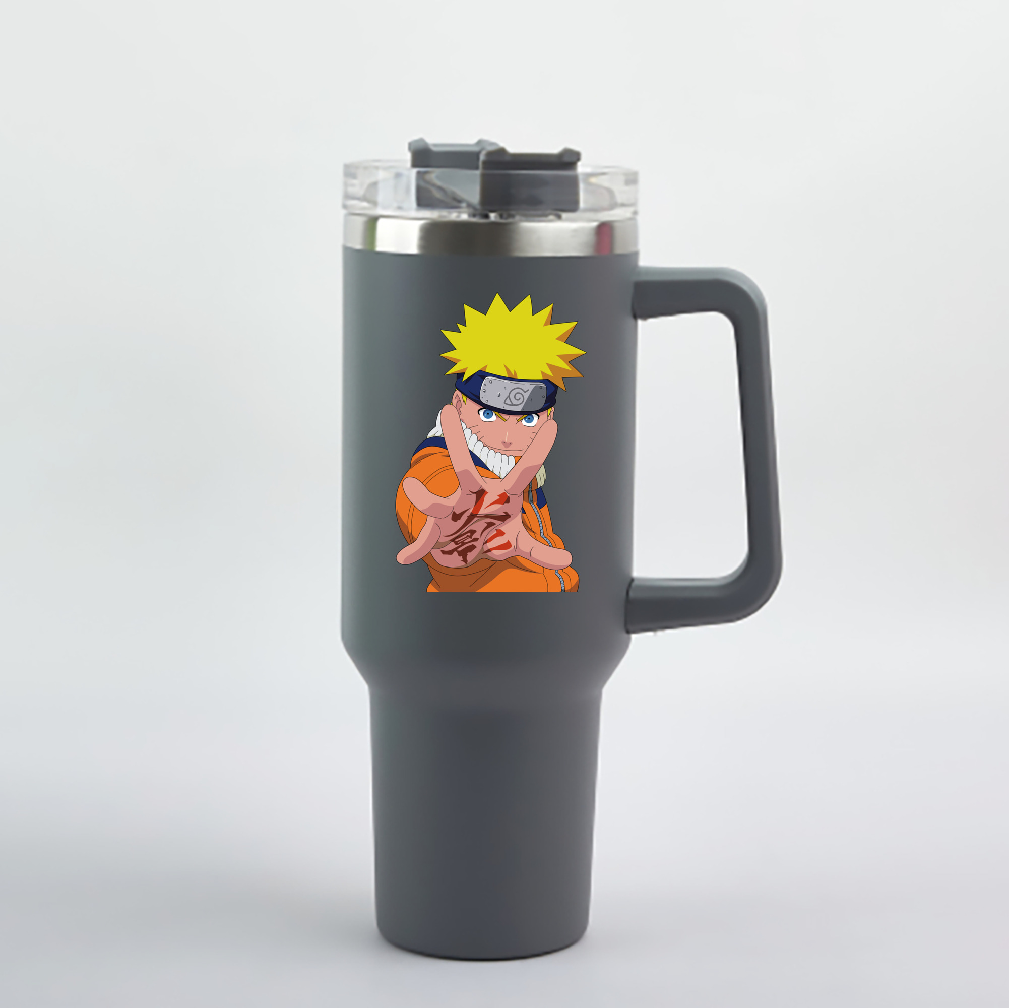 （画像用） NARUTO -ナルト- うずまき ナルト Uzumaki Naruto 1200mL車用タンブラー - クリスタルステッカー（プラスチックストロー付き）