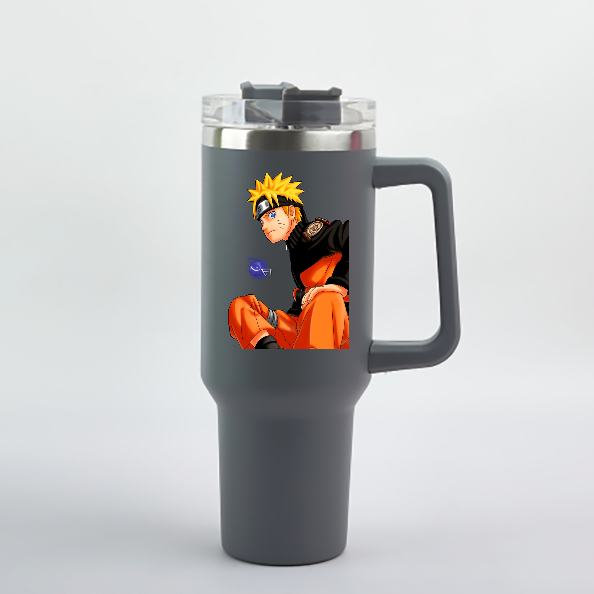 （画像用） NARUTO -ナルト- うずまき ナルト Uzumaki Naruto 1200mL車用タンブラー - クリスタルステッカー（プラスチックストロー付き）